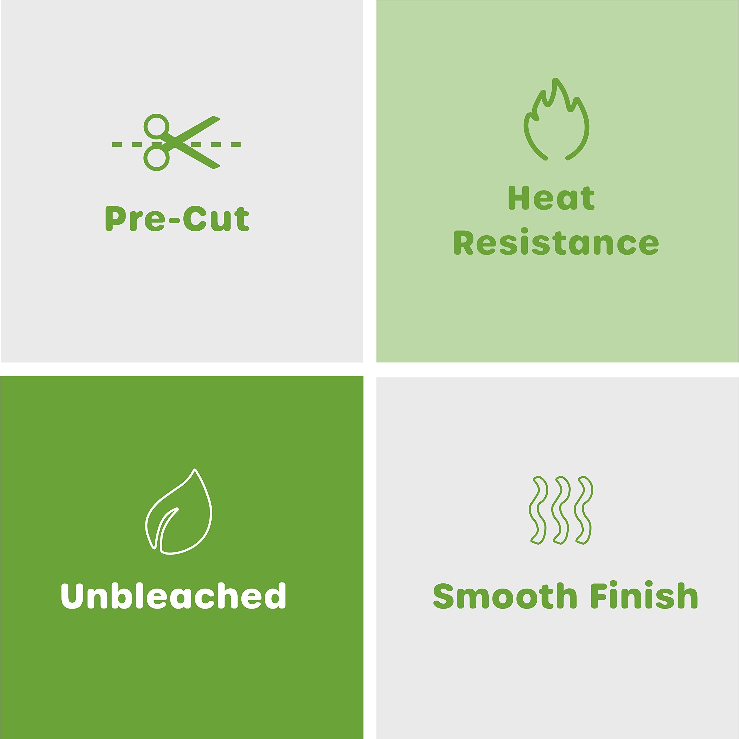 Comfy Package, [9 X 13 Inch - 200 Count] Pre-Cut Baking Parchment Paper Sheets Unbleached Non-Stick Sheets For Baking & Cooking