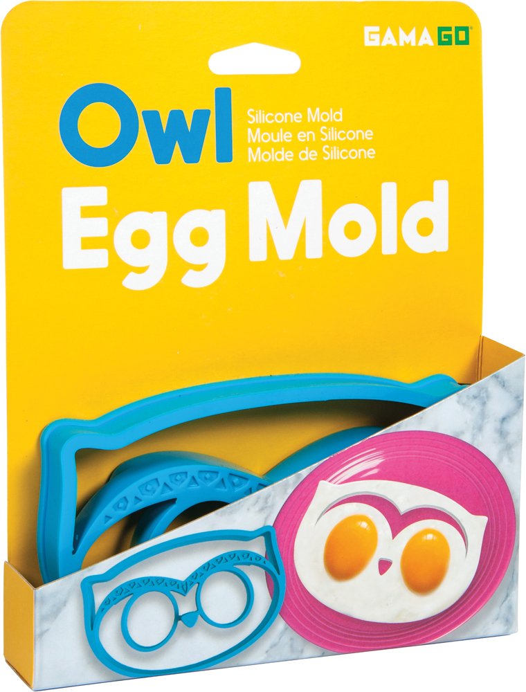 Gamago Owl Breakfast Mold - Cute Shaped Egg Mold For Eggs Pancakes Chococlate Candy And More - 100% Silicone