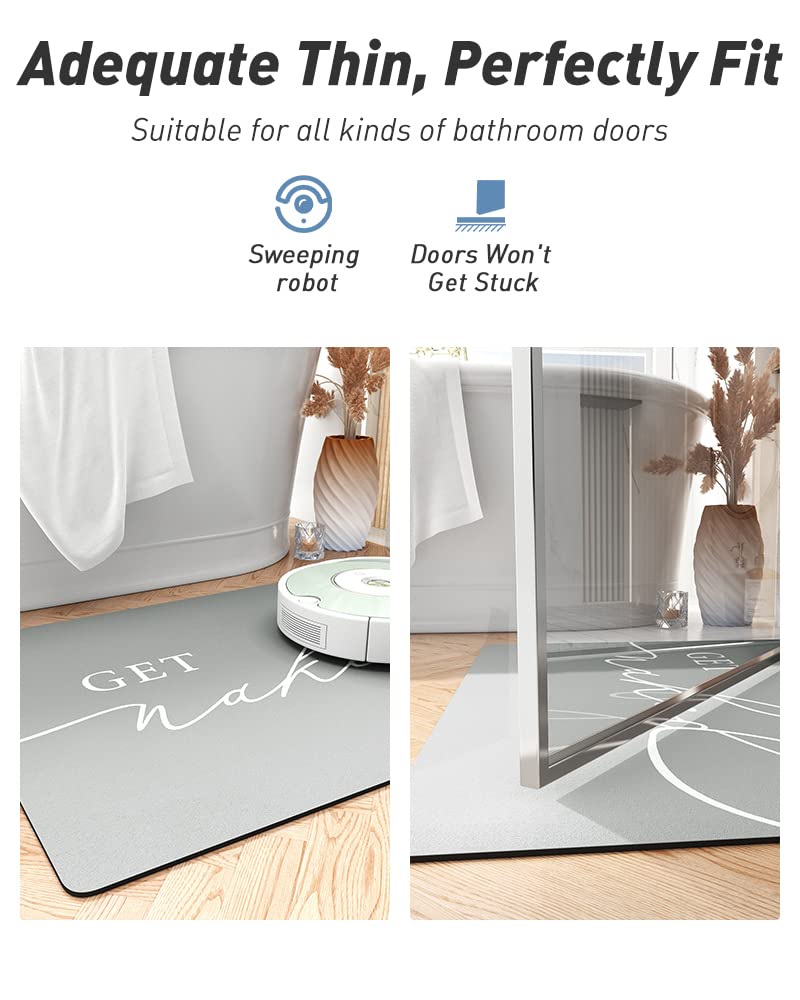 Tchdio Bath Mat-Super Absorbent Quick Dry Get Naked Bath Mats For Bathroom Floor Non Slip-Bathroom Mats With Rubber Backing-Ultr