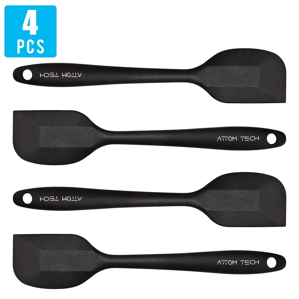 8 Inch Silicone Spatula Set, Food Grade High Temperature And Heat Resistant Spatulas, Dish-Wash Safe, Rubber Kitchen Spatulas, N