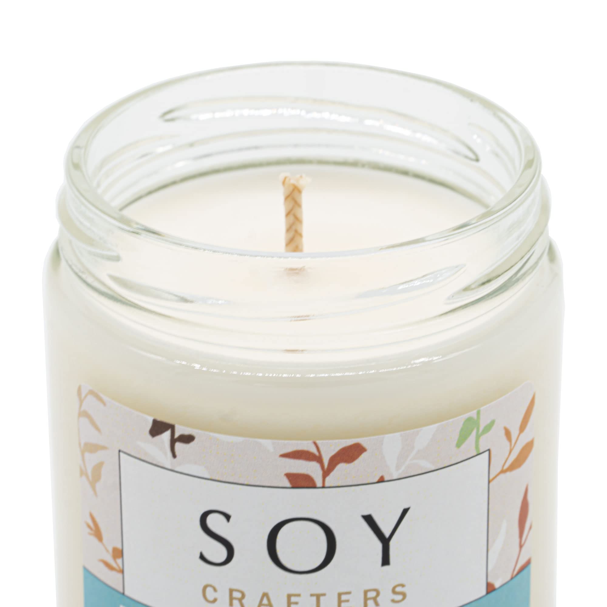 SOY CRAFTERS Spa Date, Scented Soy Candle with Lemongrass and Patchouli Essential Oils, 100% Natural Soy Candle for Home Aromath