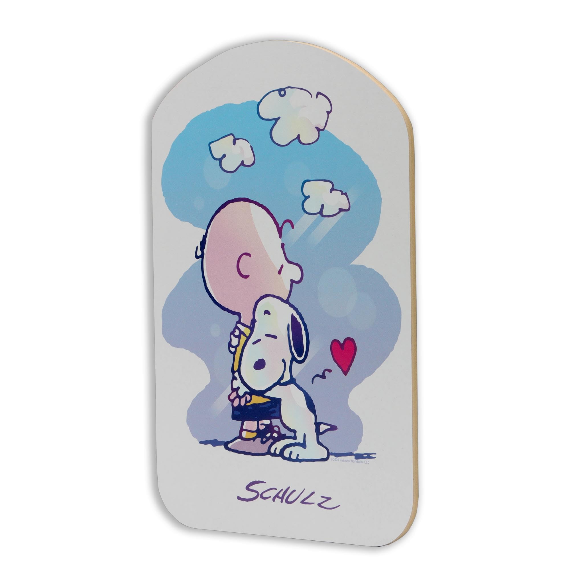 Peanuts Snoopy and Charlie Brown Hug Wood Wall Decor - Adorable Snoopy Wall Art for Kitchen, Office, or Family Room