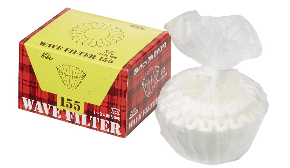 Kalita Wave Series Kwf-155#2211 Coffee Filter, White, For 1-2 People, 50 Sheets X 2 Packs