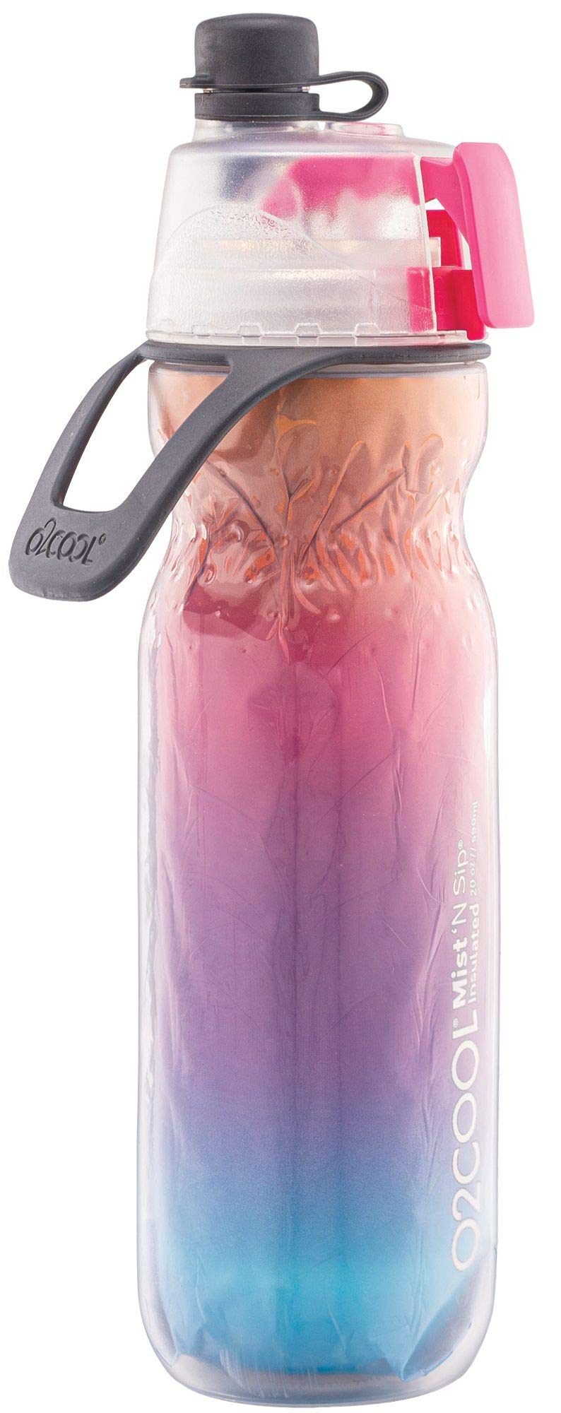 O2Cool Mist 'N Sip Misting Water Bottle 2-In-1 Mist And Sip Function With No Leak Pull Top Spout Sports Water Bottle Reusable Wa