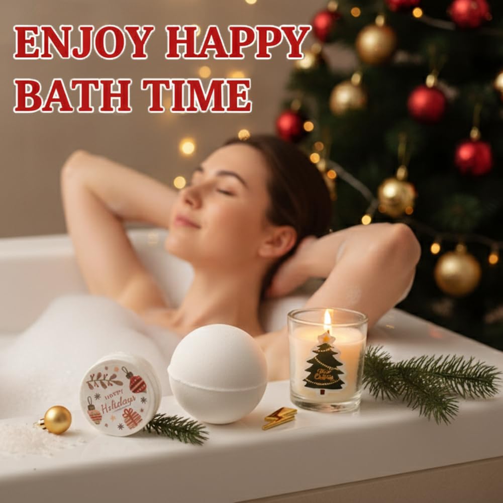 Cozy Christmas Gifts for Women - Unique Holiday Gift Basket with Soft Throw Blanket, Chic Glass Tumbler & Spa Set - Holiday Pres