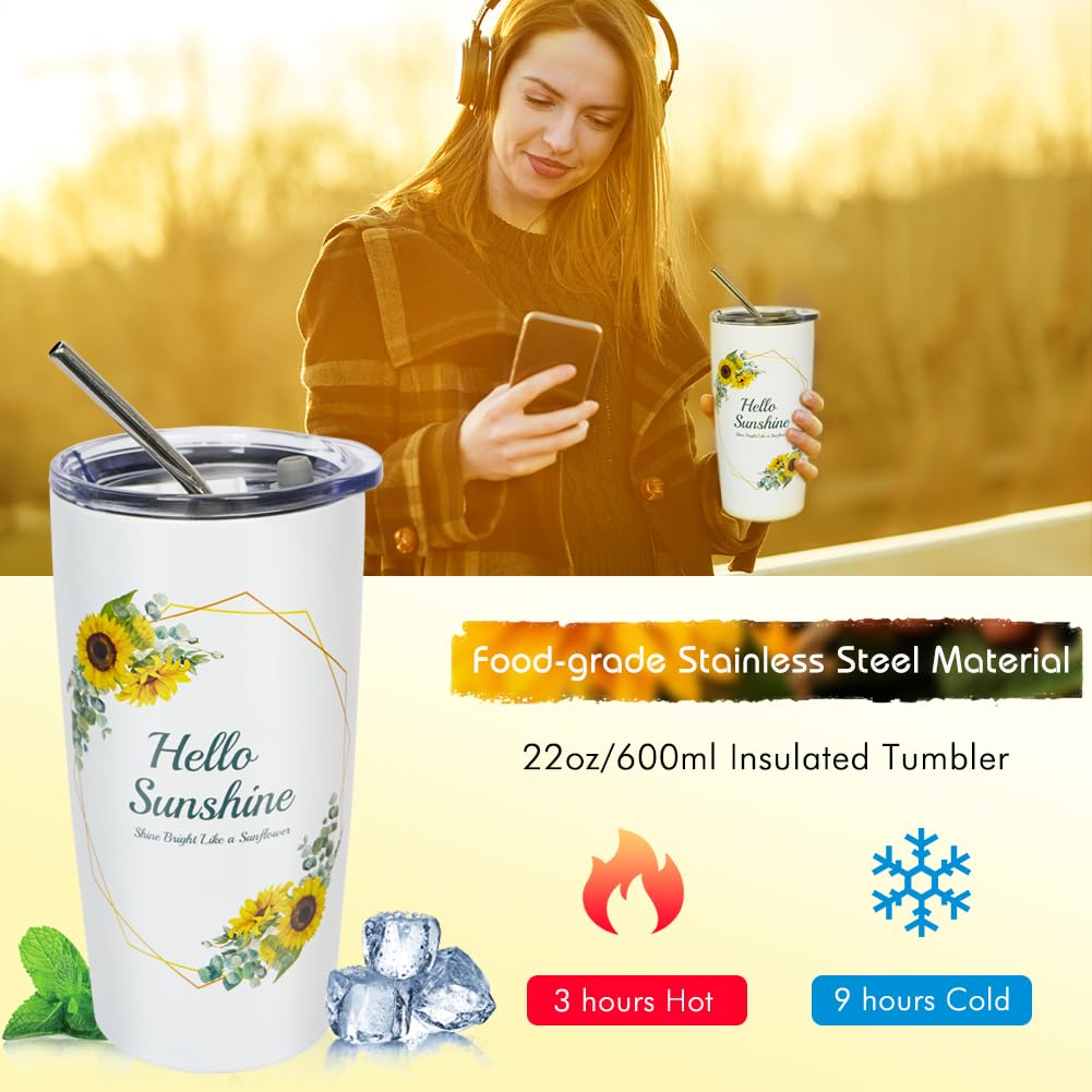 UHAPEER Sunflower Gift Box, Sending Sunshine Gifts for Women, Get Well Soon Gift Box Sunshine Box Care Package, Valentines Day G