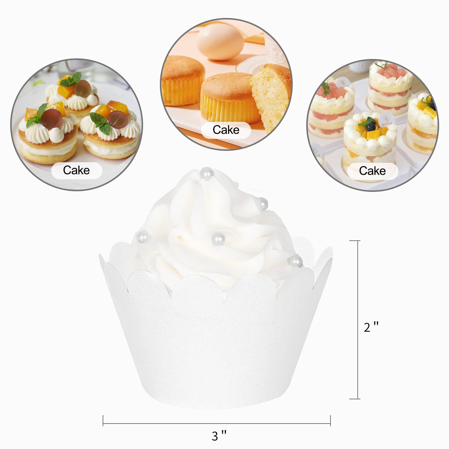 Kposiya Set Of 100 Artistic Bake Cake Cups Filigree Little Vine Lace Laser Cut Cupcake Wrapper Liner Baking Cup Muffin Casetrays