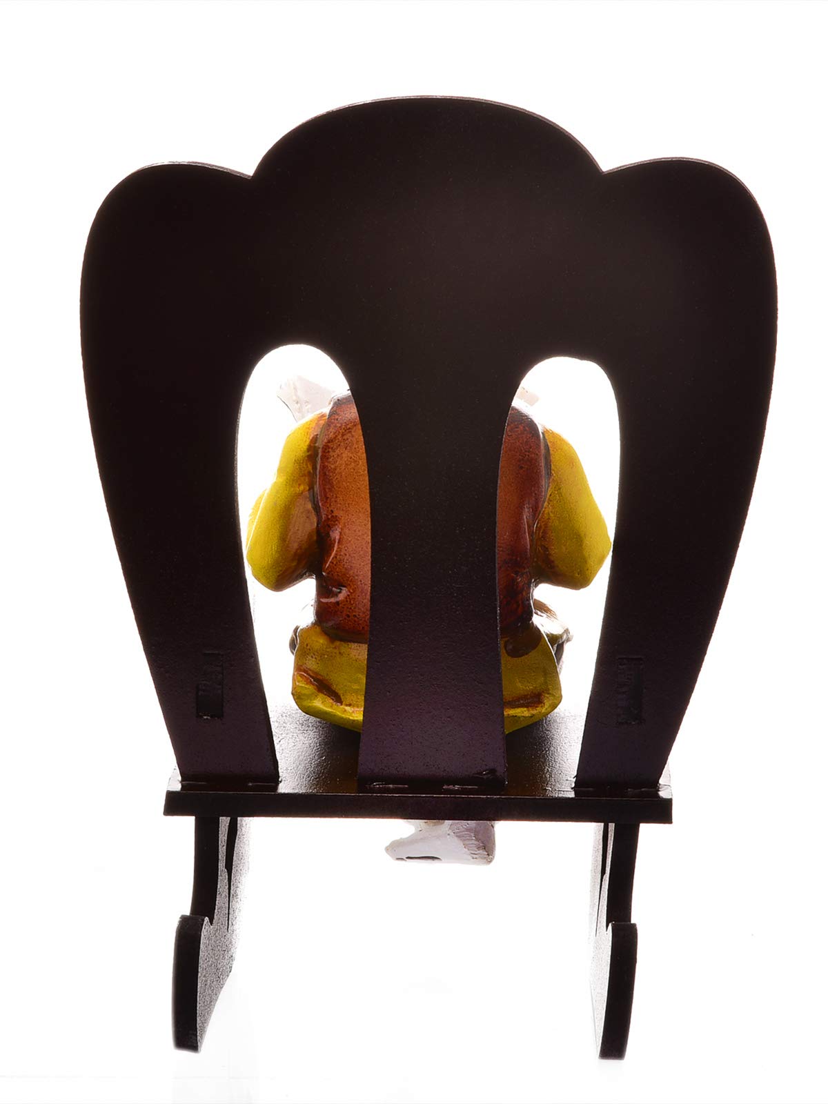 Karigaari - Ideas Hand Crafted Karigaari India Ganesh Idol Polyresin Figurine On Rocking Chairi Vinayagar Statue I Lord Ganesh S