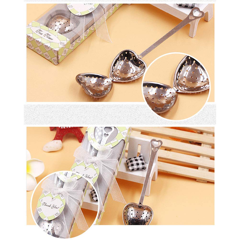 Beron Stainless Steel Tea Time Heart Tea Infuser Party Supplier (Set Of 20)