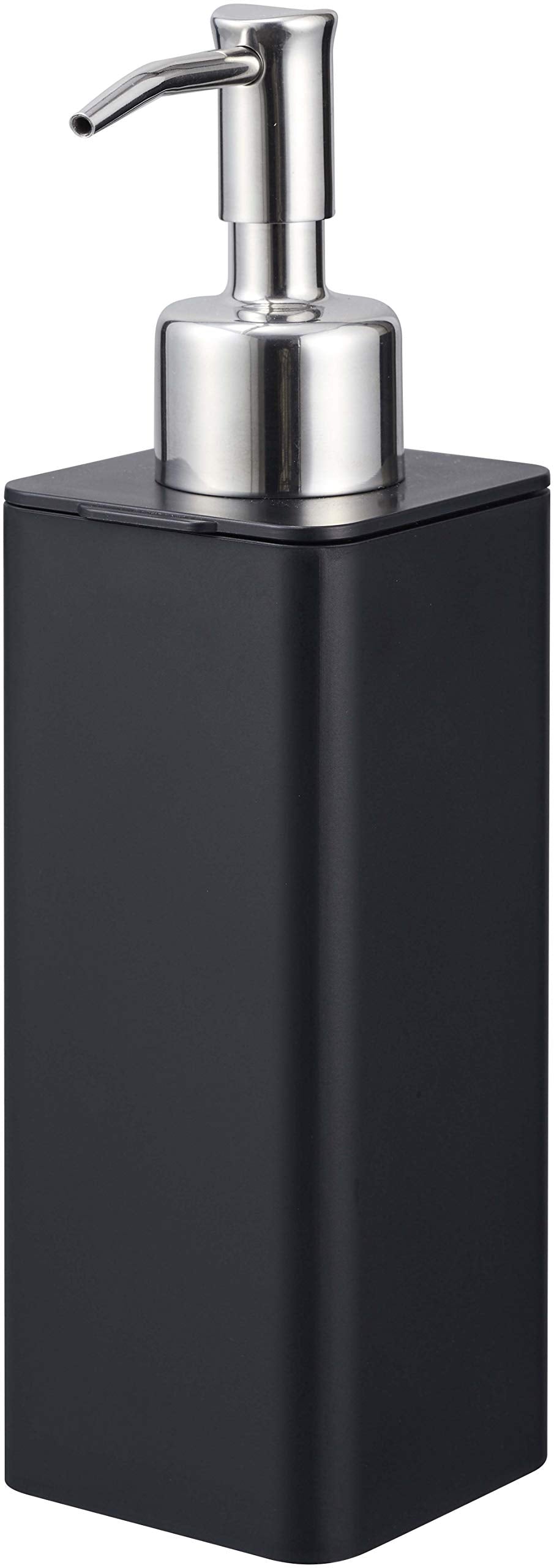 Yamazaki Home Refillable Hand Soap Pump | Bathroom, Kitchen | Plastic | Dispenser, One Size, Black
