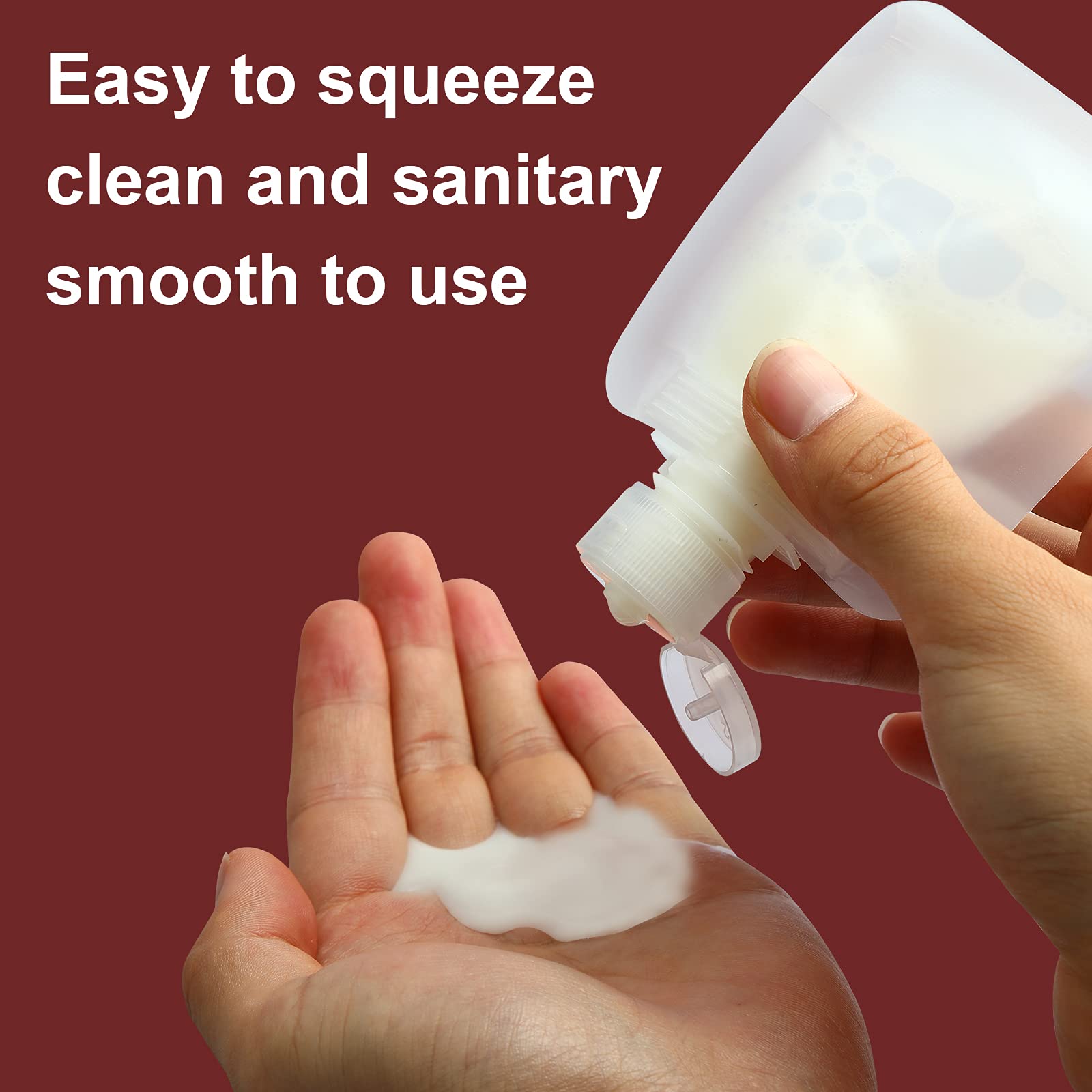 Yasuoa 12 Pieces 100Ml Leakproof Travel Pouches For Toiletries Bulk Travel Size Refillable Squeeze Pouches Containers Tsa Approv