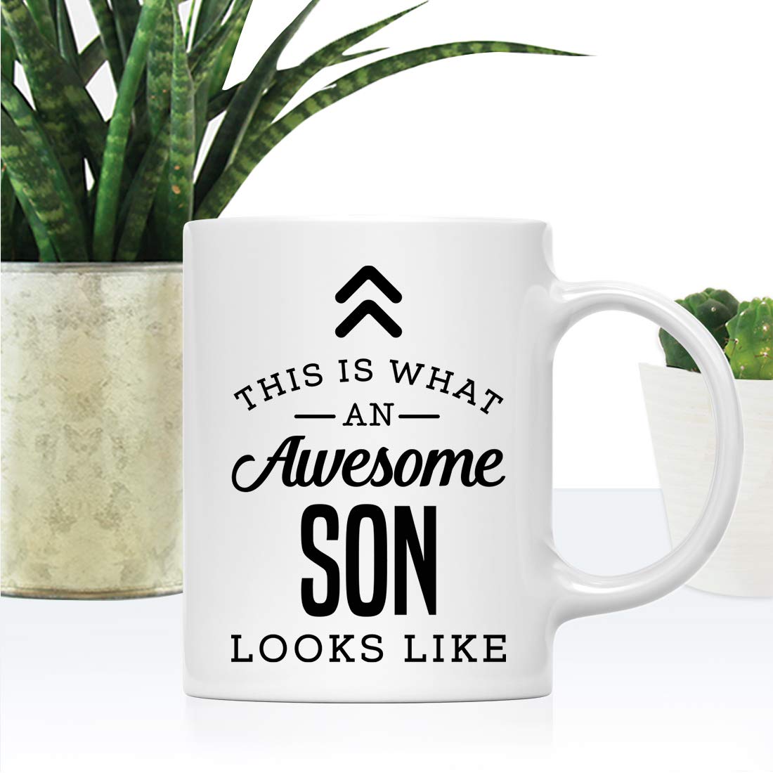 Andaz Press 11oz. Ceramic Coffee Tea Mug Gift, This is What an Awesome Son Looks Like, 1-Pack, Birthday Gift Ideas Coworker Him