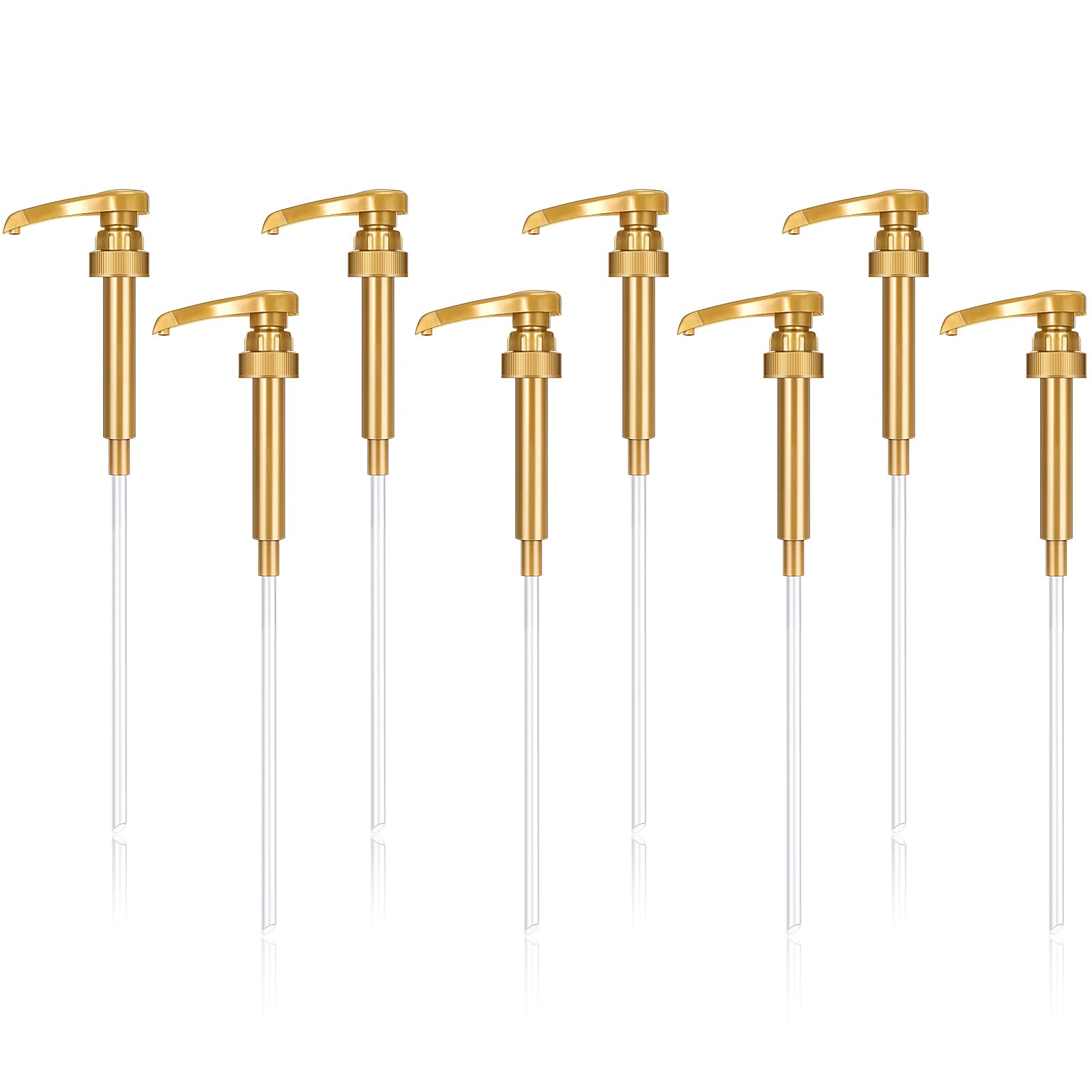 Zopeal 8 Pieces Syrup Pumps, Coffee Syrup Dispenser Pump, Flavor Syrup Pump Fits 750Ml Bottles For Coffee Syrups Snow Cones Cara