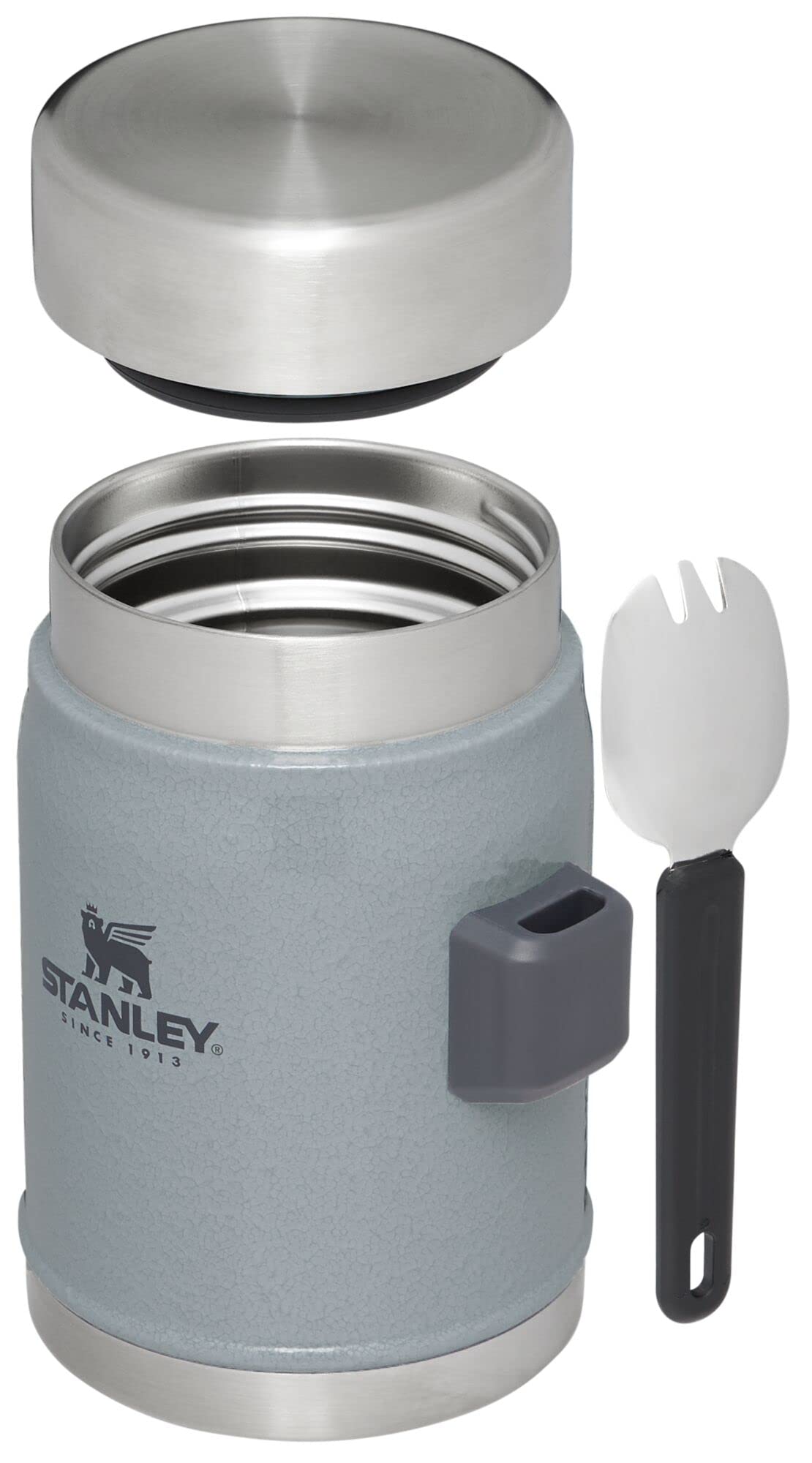 Stanley Classic Legendary Classic Food Jar + Spork 14Oz Hammertone Silver