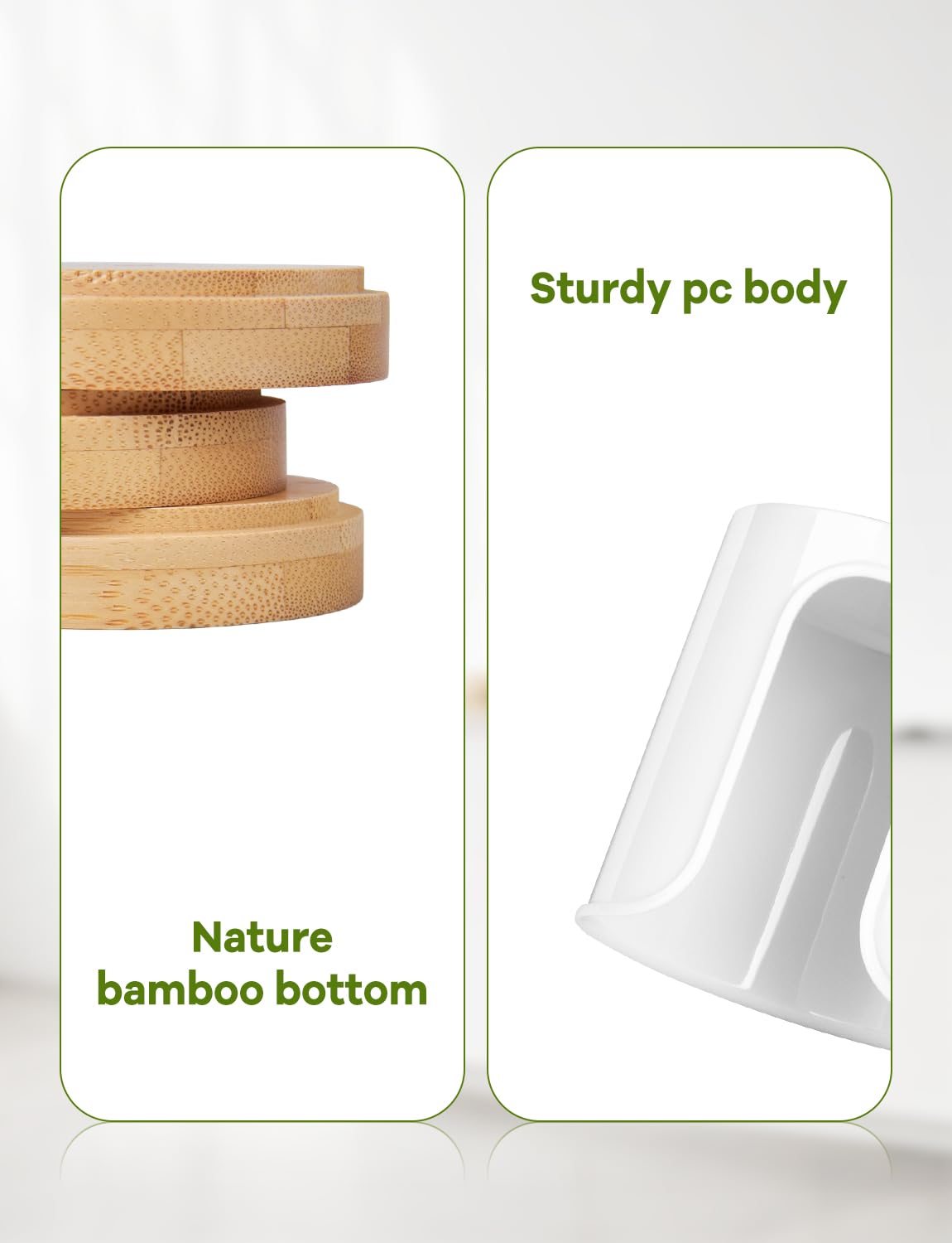 Bathroom Cup Dispenser Countertop - Cup Holder For Dixie 5 6 Oz Cups, Guest Bathroom Essentials Vanity Organizer - Pc/Bamboo, Wh