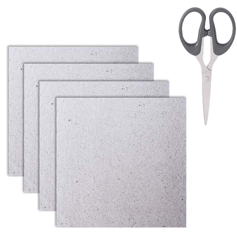4 Pieces Waveguide Cover Mica Plates Sheets Microwave Oven Repairing Part 13 X 13 Cm With Scissor For Use Universal Microwave Ov
