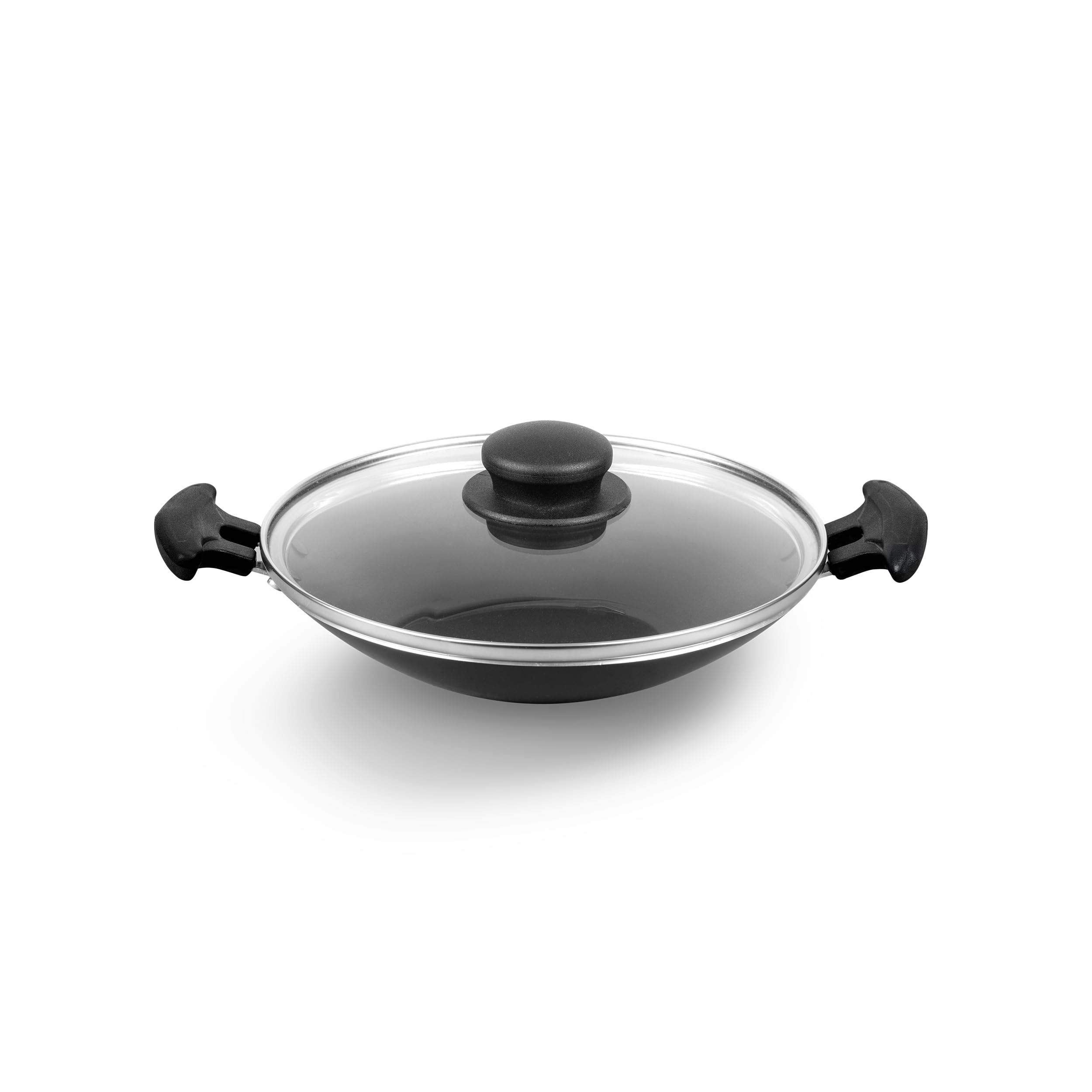 Pigeon Aluminium By Stovekraft Special Non-Stick Appachetty With Lid, 200Mm, Black