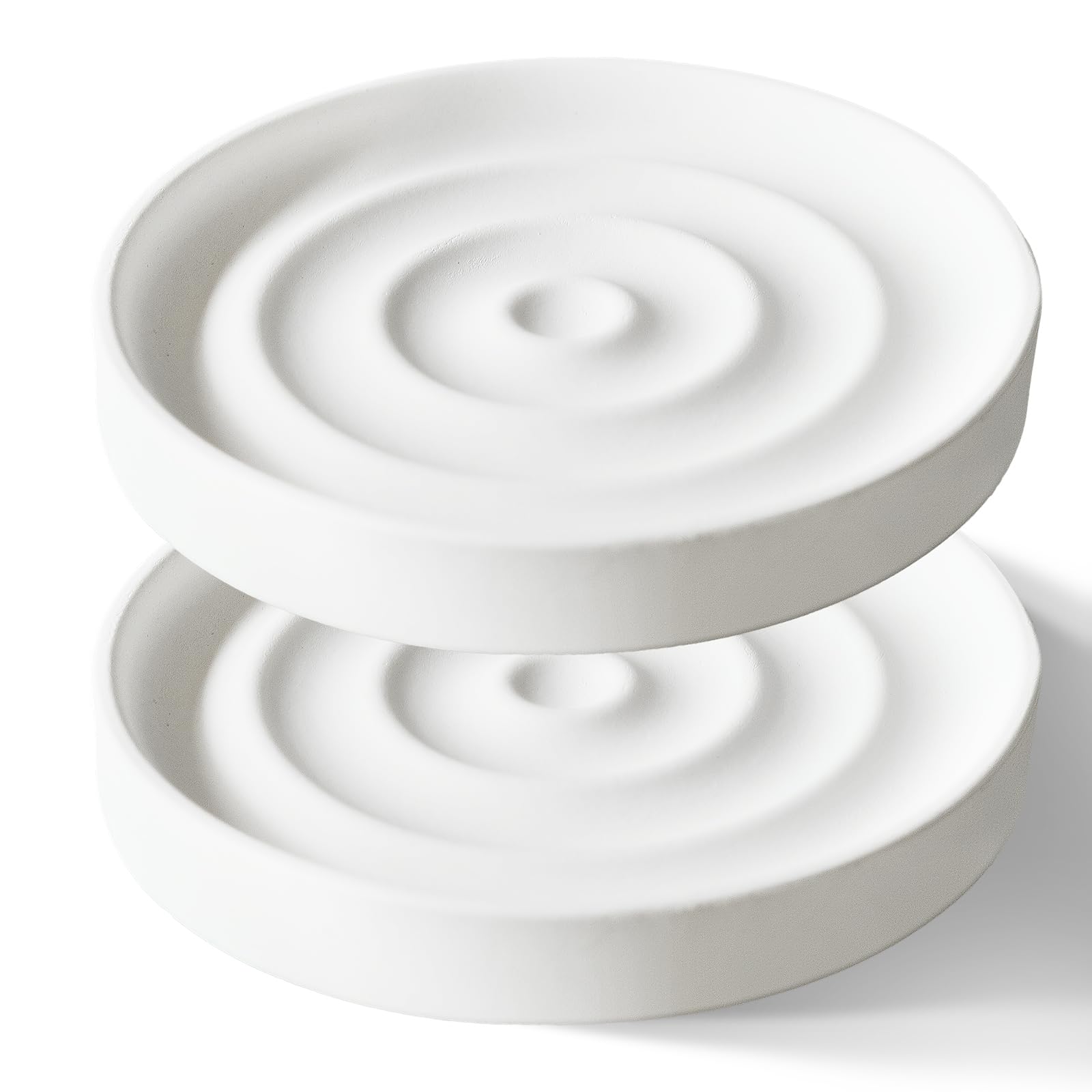 Slow Slog 2 Pack Diatomite Soap Dish Holder, Quick Dry Stone Soap Holder, Water Absorbent Stone Soap Dish Holder, Diatomaceous E