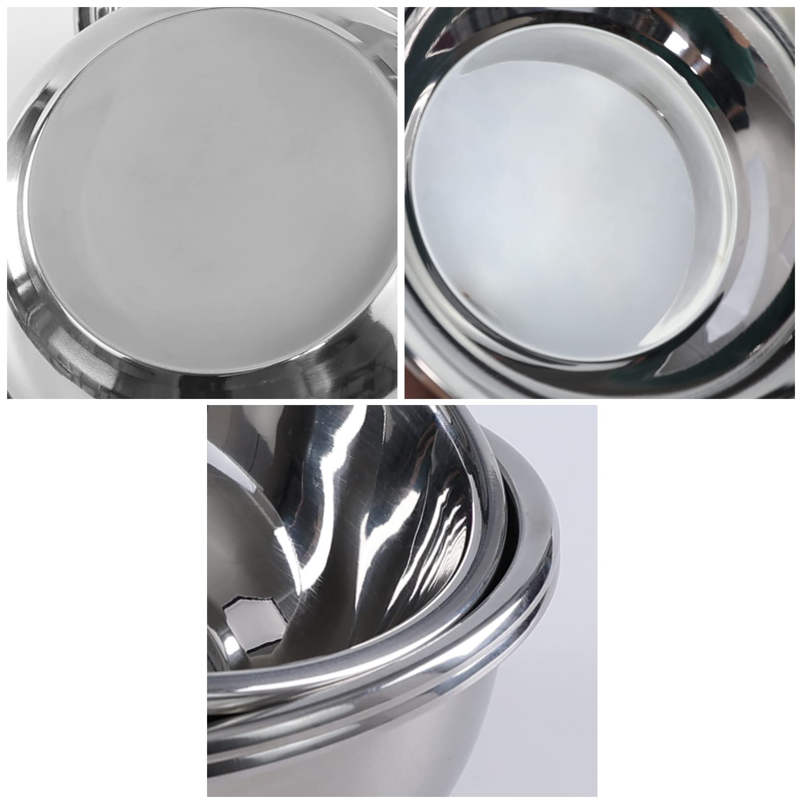 Cadineus Stainless Steel Bowls Set Of 4, Metal Mixing Bowls Set Prep Bowl