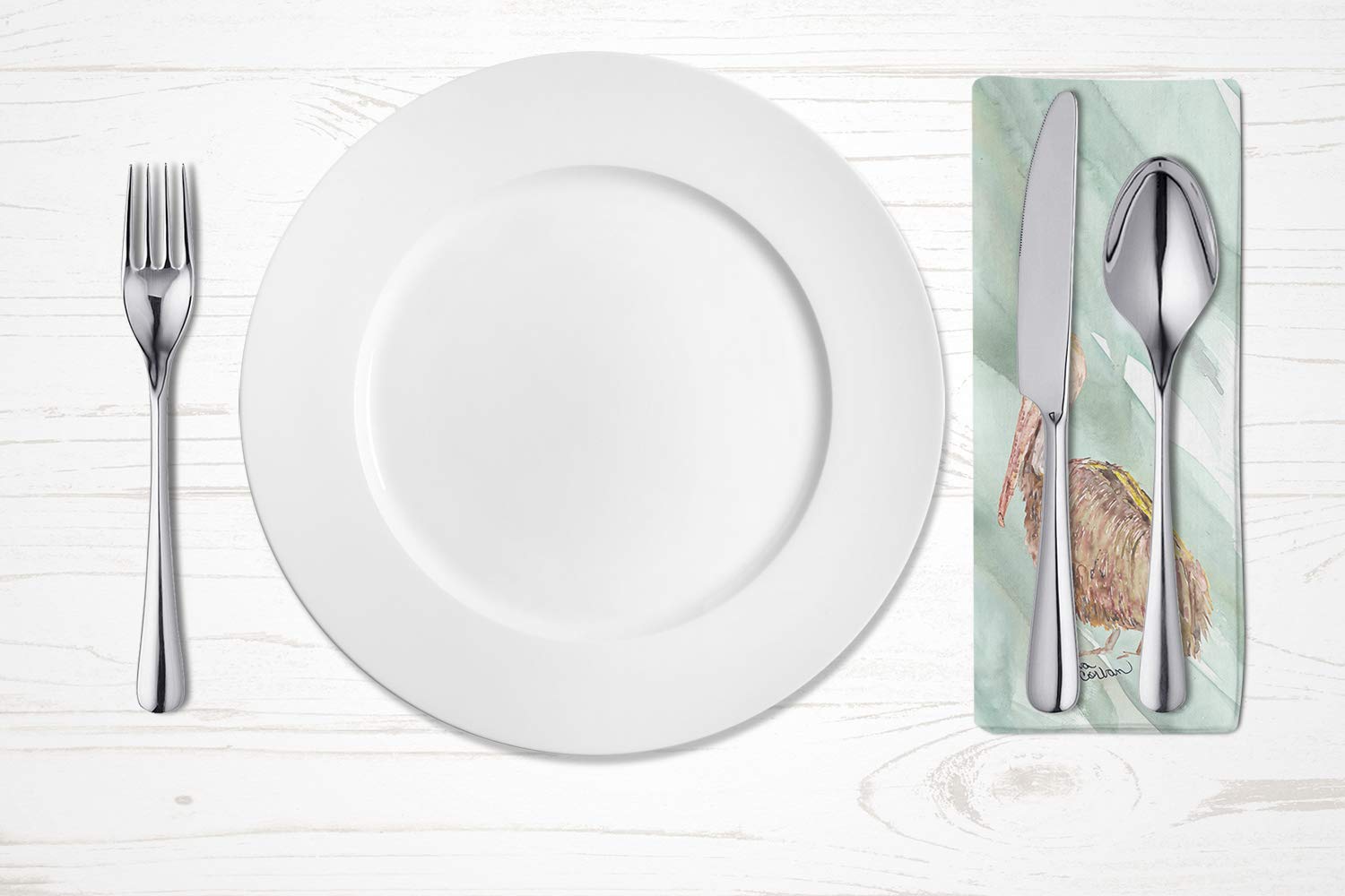 Brown Pelican on Sage Green Napkin SC2063NAP