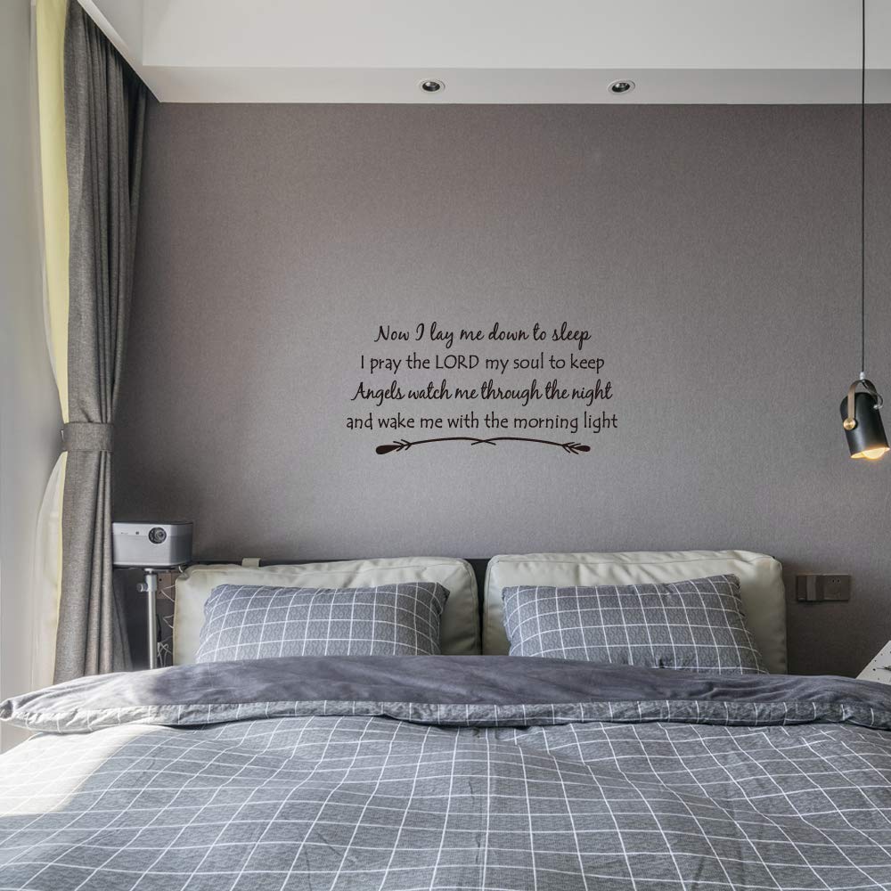 Now I Lay Me Down To Sleep I Pray The Lord My Soul Psalm 4 Vinyl Wall Decal Faith Quotes Home D  Cor Evening Prayer