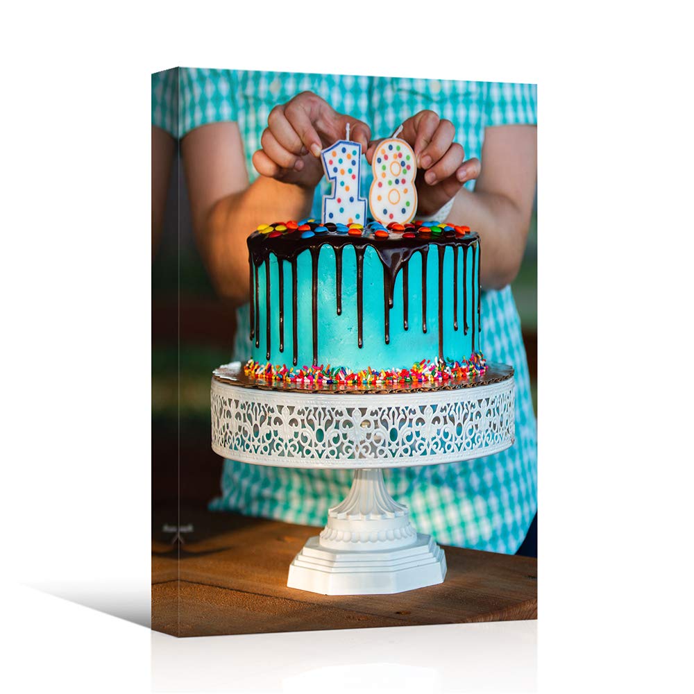H5Print Custom Canvas Prints Personalized Wall Art With Your Birthday Party Photos/Pictures Digitally Printed - 24X16Inches