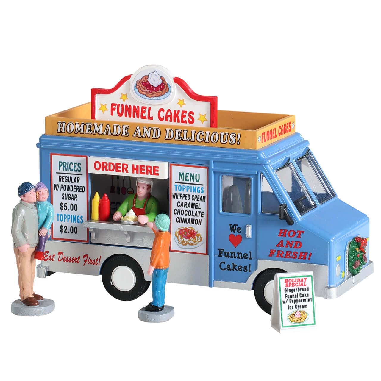 Lemax Funnel Cakes Food Truck, Set Of 4#93420