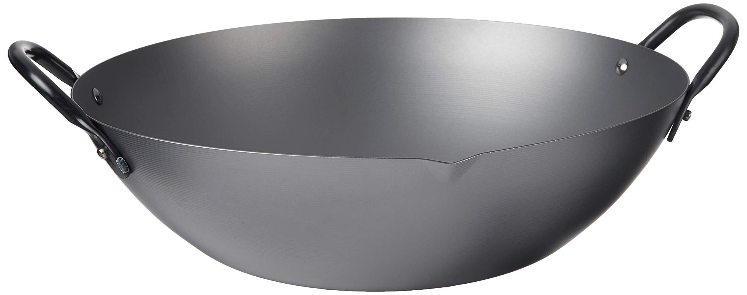 Yoshikawa Black Steel Canton Wok, 13