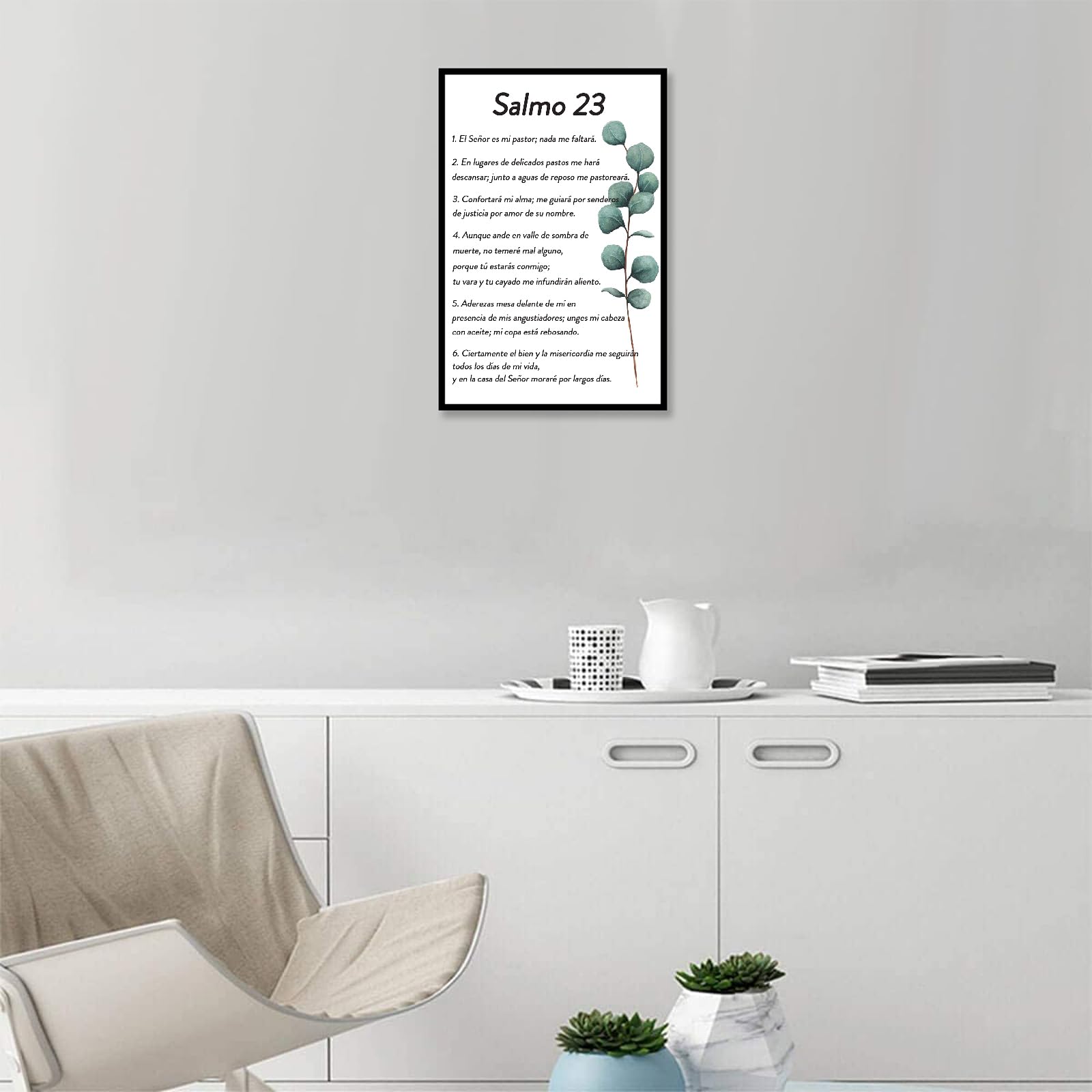 Bmotaso Salmo 23 En Espaol Para Pared Bible Verse Wall Art Scripture Biblical Psalm 23 Canvas Painting Christian Prayer Room Off