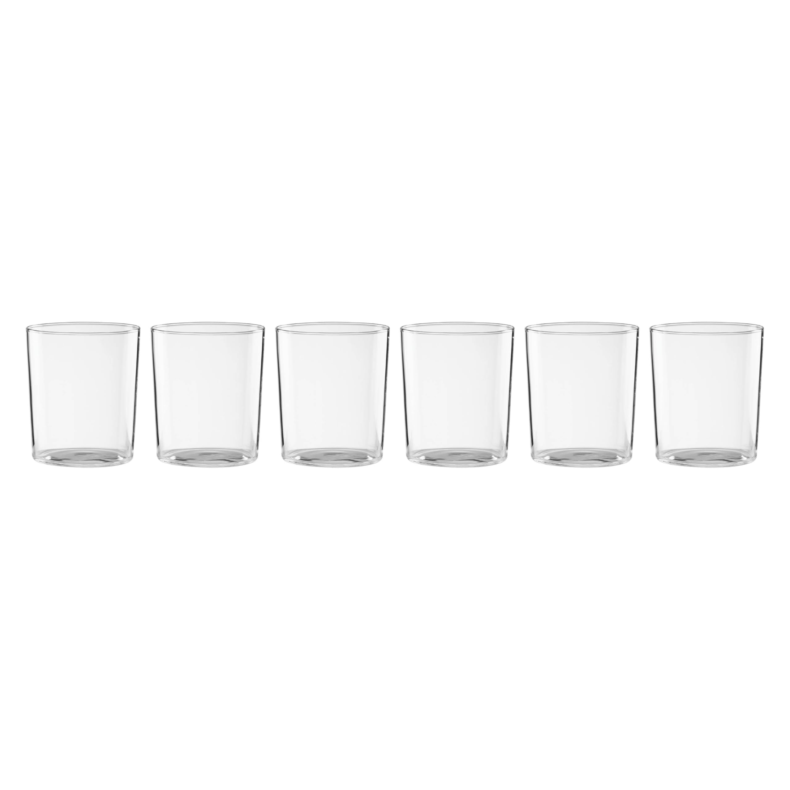 Oneida Drinkware, Stackables Tall Clear Drinkware, Set Of 6, 14 Ounce Capacity, Glass Material, Dishwasher Safe, Glassware Drink