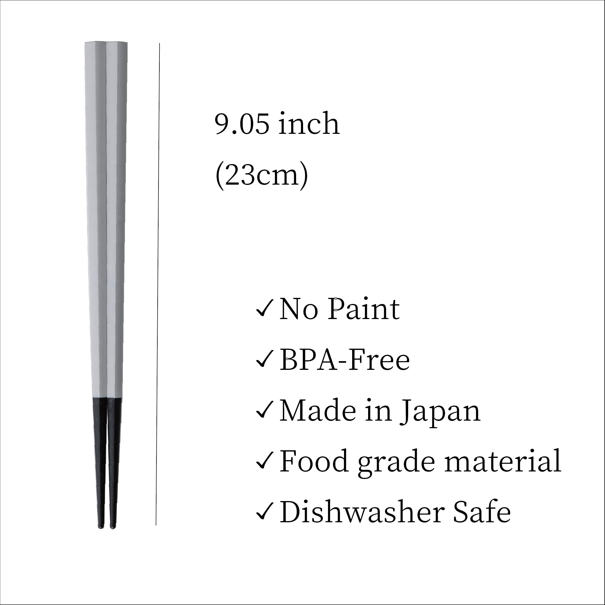 ARAS A_07GR Chopsticks  Japanese Dinnerware  Green Gray  9.1 inches (230 mm)  Lifetime Breakage Guarantee  Gift  Outdoor  Dishwasher Safe  Made in Japan