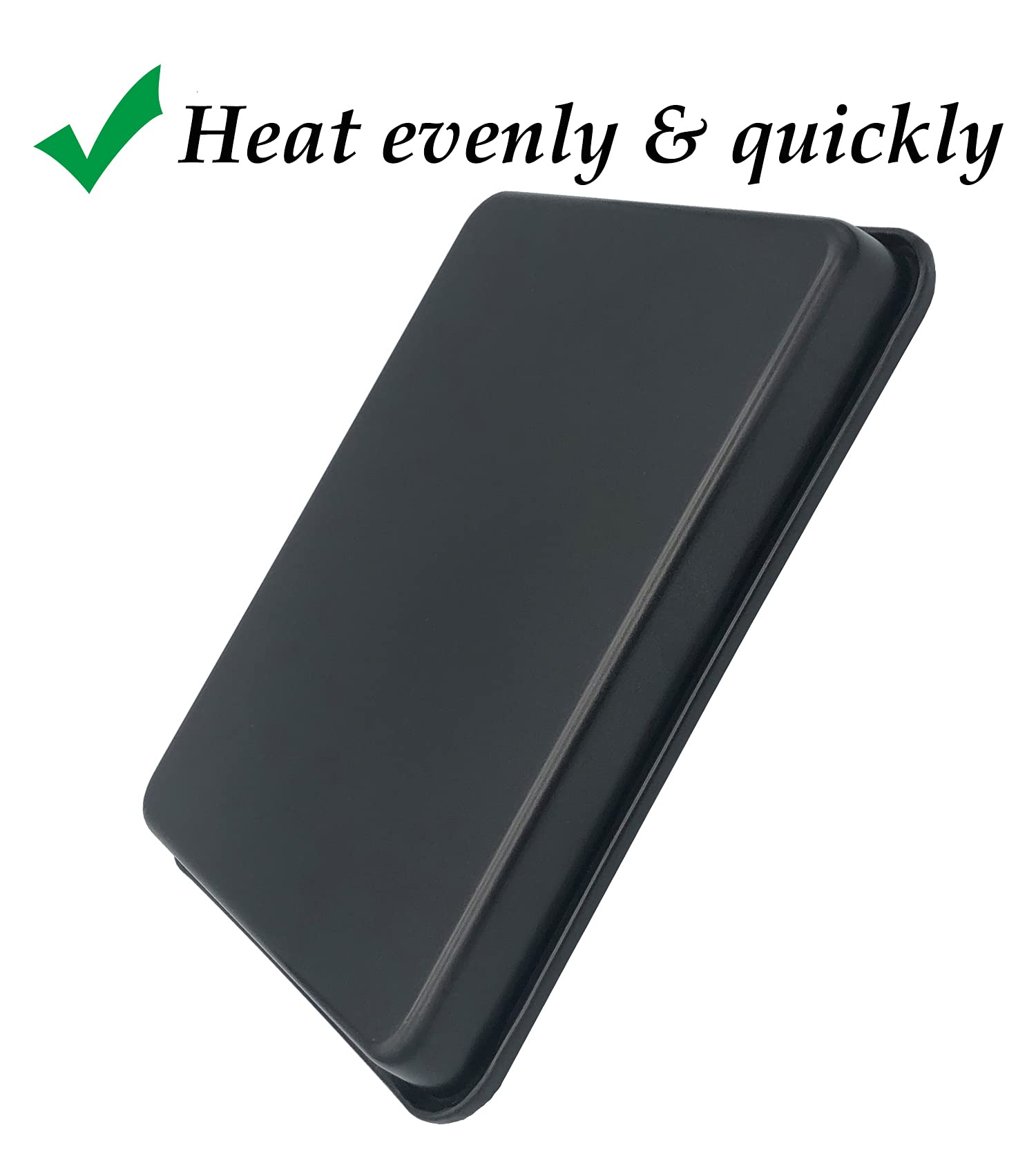 Small Cookie Sheets 11X9 Inch 2Pcs Mini Baking Pan Toaster Oven Tray Nonstick Thicken Brushed Carbon Steel Magnetic No Warp 1 To