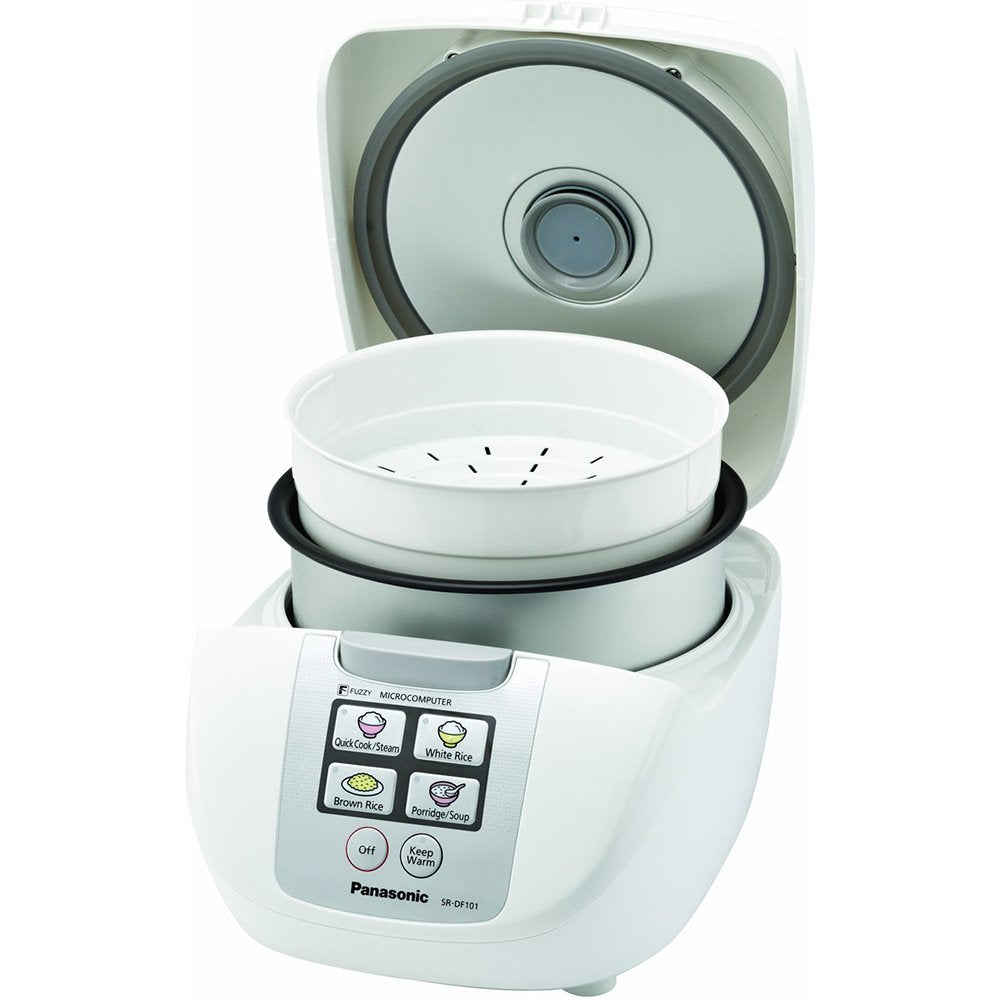 Panasonic 5 Cup (Uncooked) Rice Cooker With Fuzzy Logic And One-Touch Cooking For Brown Rice, White Rice, And Porridge Or Soup -