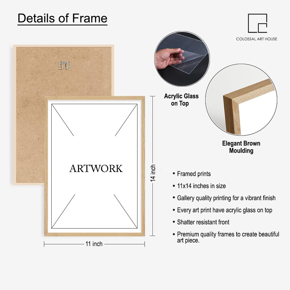 Colossal Art House Framed Poster Wall Painting For Living Room, Bedroom, Kitchen And Office Wall Decoration Frame Dcor (11X14 In