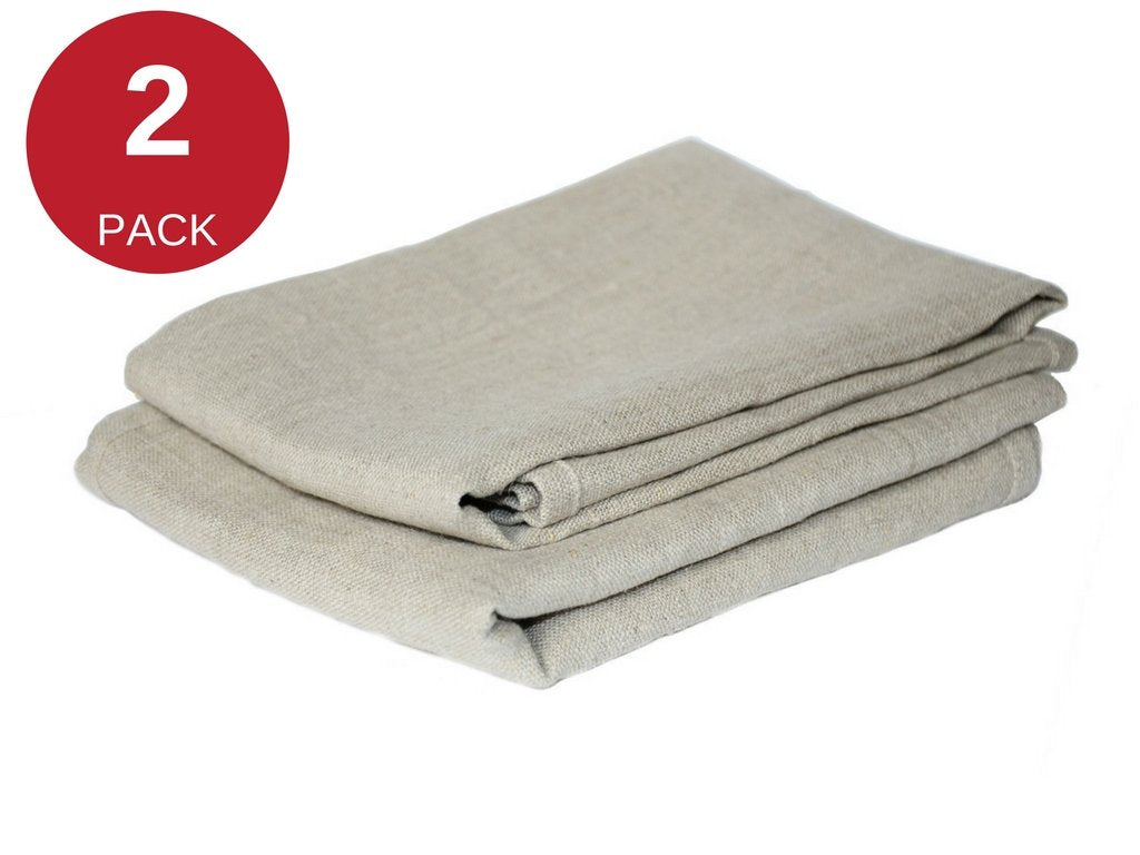 Harmony Idea Bakers Couche (Professional Set 26''X34''&26''X23'') Pure Flax Linen 100% Bake Ware Canvas Bread Baguettes Loafs Pr