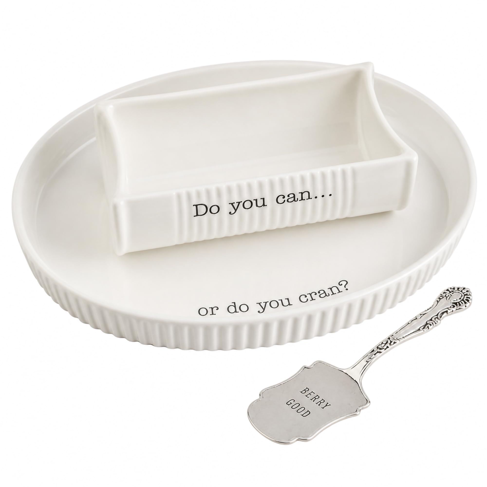 Mud Pie Canned Cranberry and Cranberry Sauce Serving Dish Set