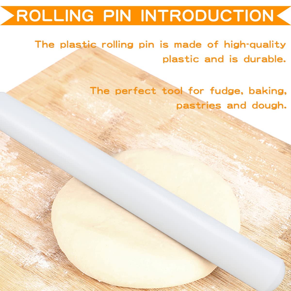 Doerdo Fondant Rolling Pin Non-Stick Dough Pastry Roller Baking Decorating Tools Kitchen Utensils For Fondant, Pie Crust, Cookie