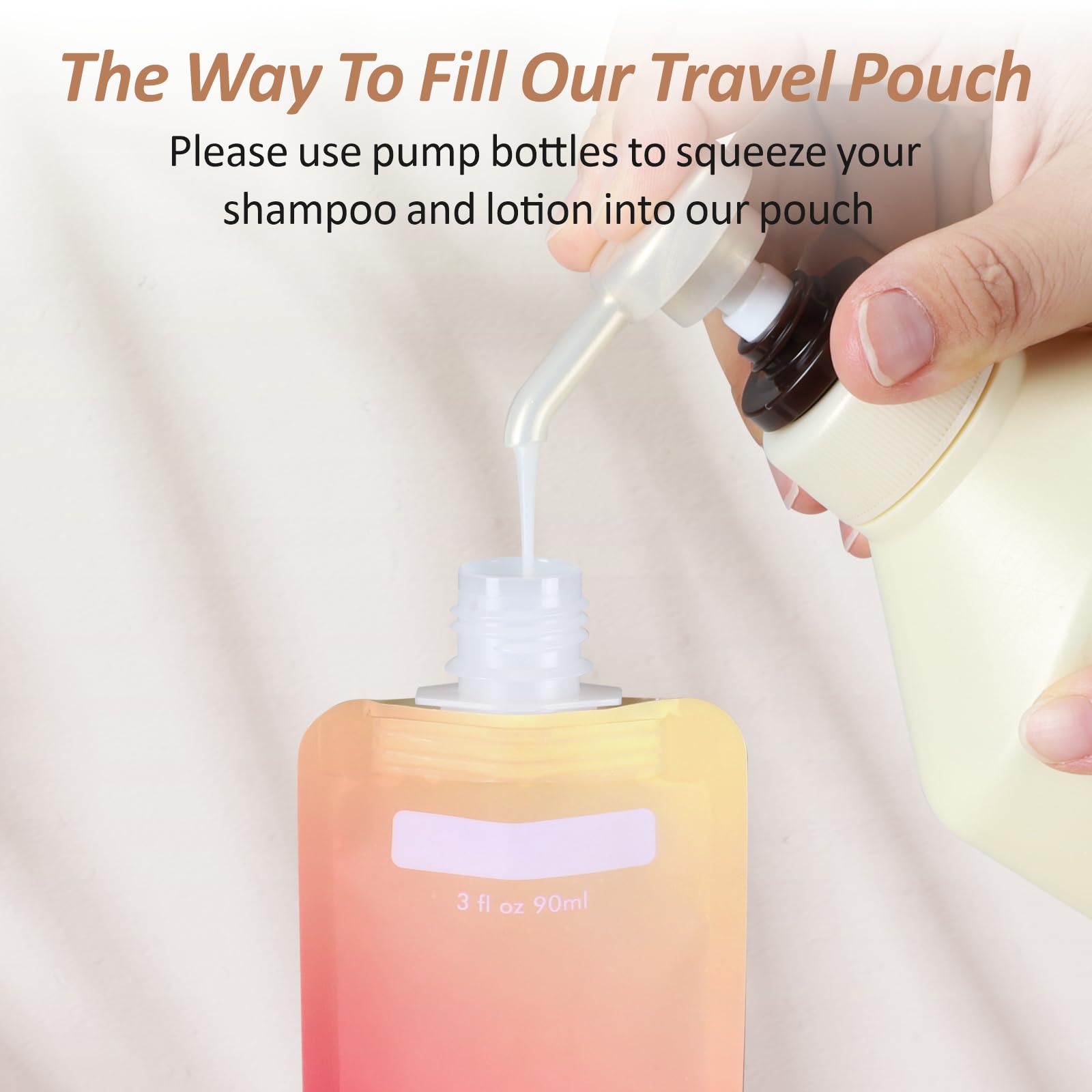 Packism Travel Pouches For Toiletries - 12 Pack Leak Proof 3Oz Tsa Approved Travel Size Containers, Stand Up, Slim & Lightweight