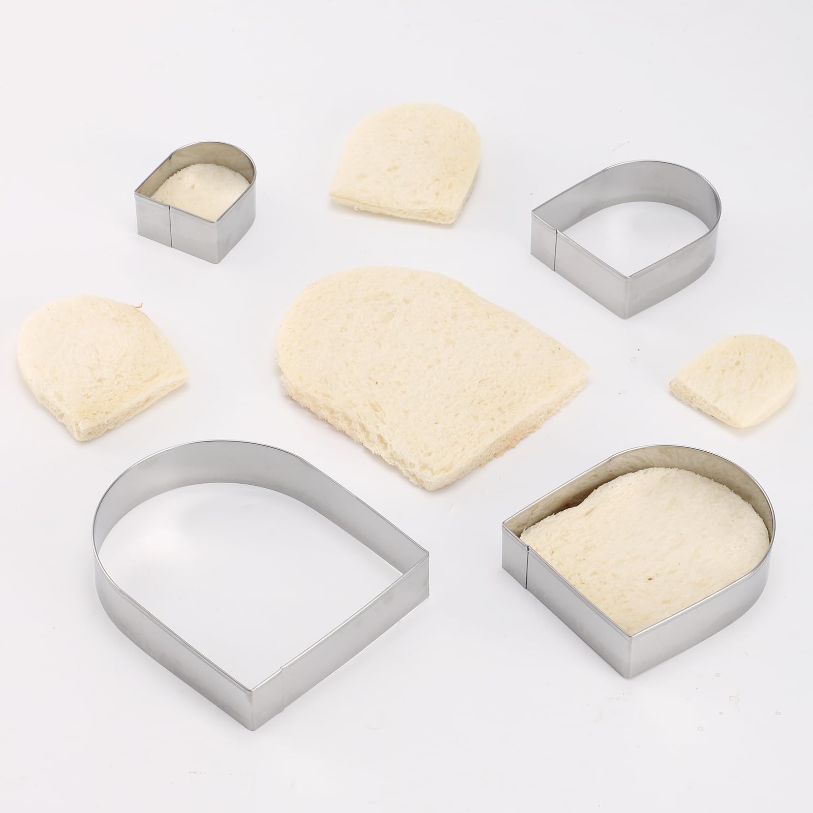 Arched Cookie Cutter Set Anckne 4 Piece Geometric Cookie Cutter Molds - Stainless Steel From 2 To 5 Inches, Cake Cutters For Kit