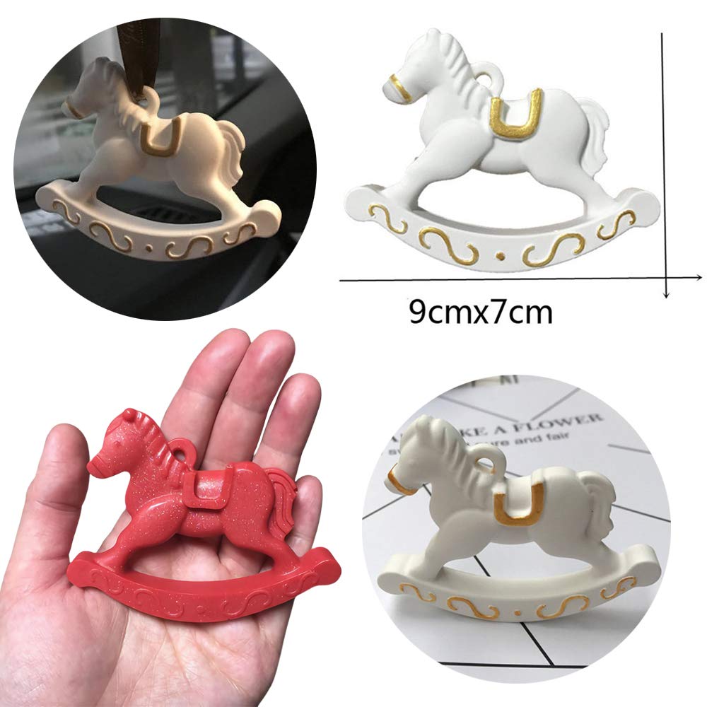 Rocking Horse Cake Fondant Mold, Wooden Horse Ride On Silicone Chocolate Candy Mold Sugar Craft Diy Baby Shower Cake Decorating