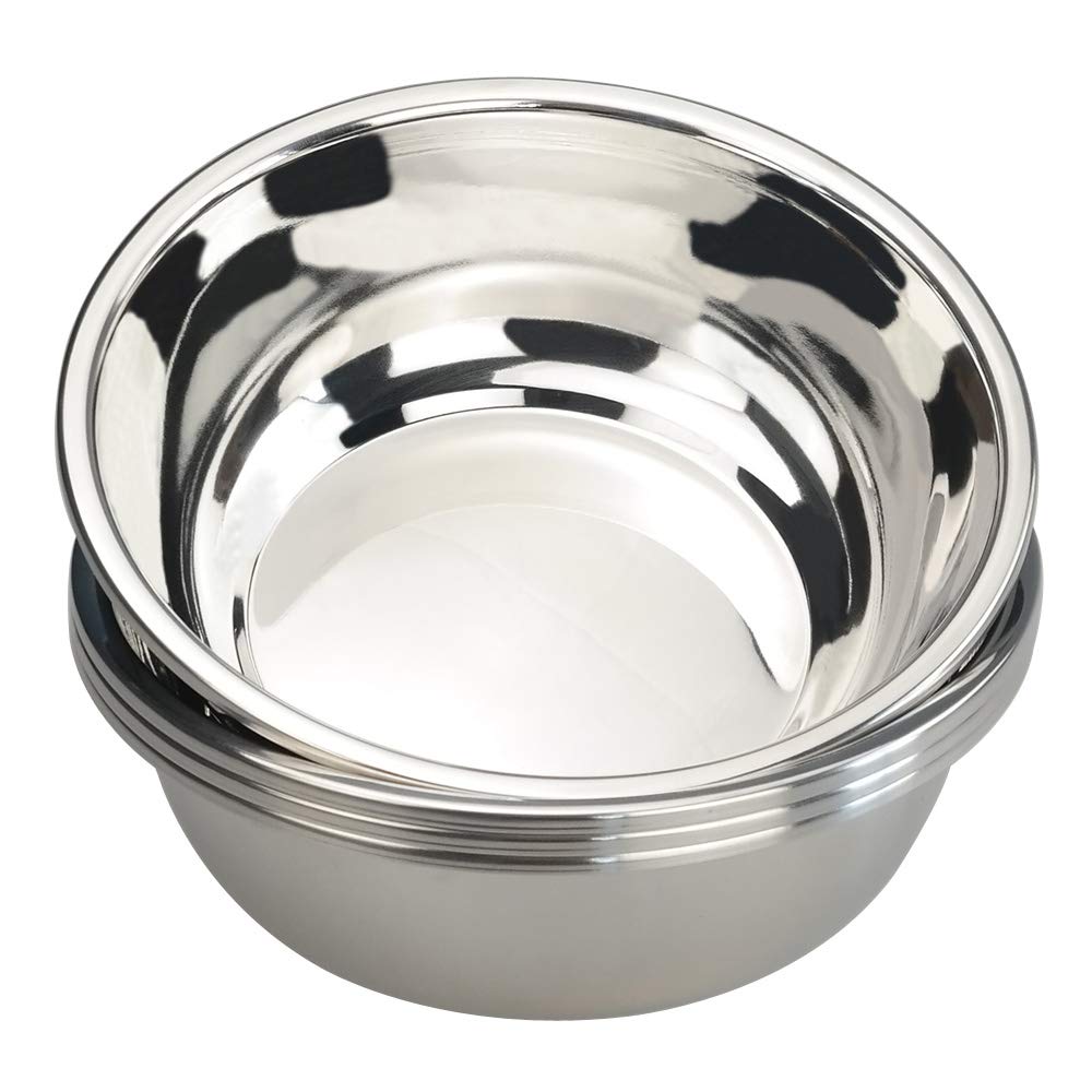 Anbers 18/10 Stainless Steel Mixing Bowl, 9.6 Inch Wide Metal Prep Bowls, 4 Packs