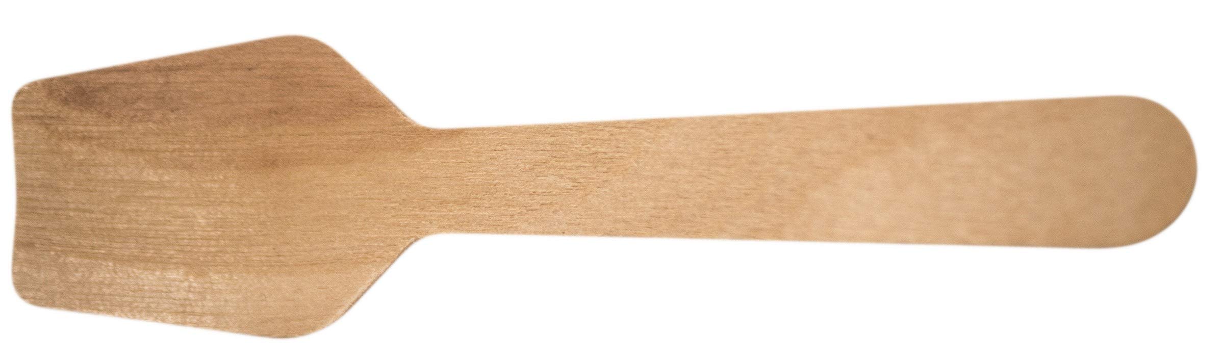 Perfect Stix - Green Spoon 95-100Ct Green Spoon 95- Wooden Square Compostable Cutlery Taster Spoon With Concave, 3-1/2'' Length,