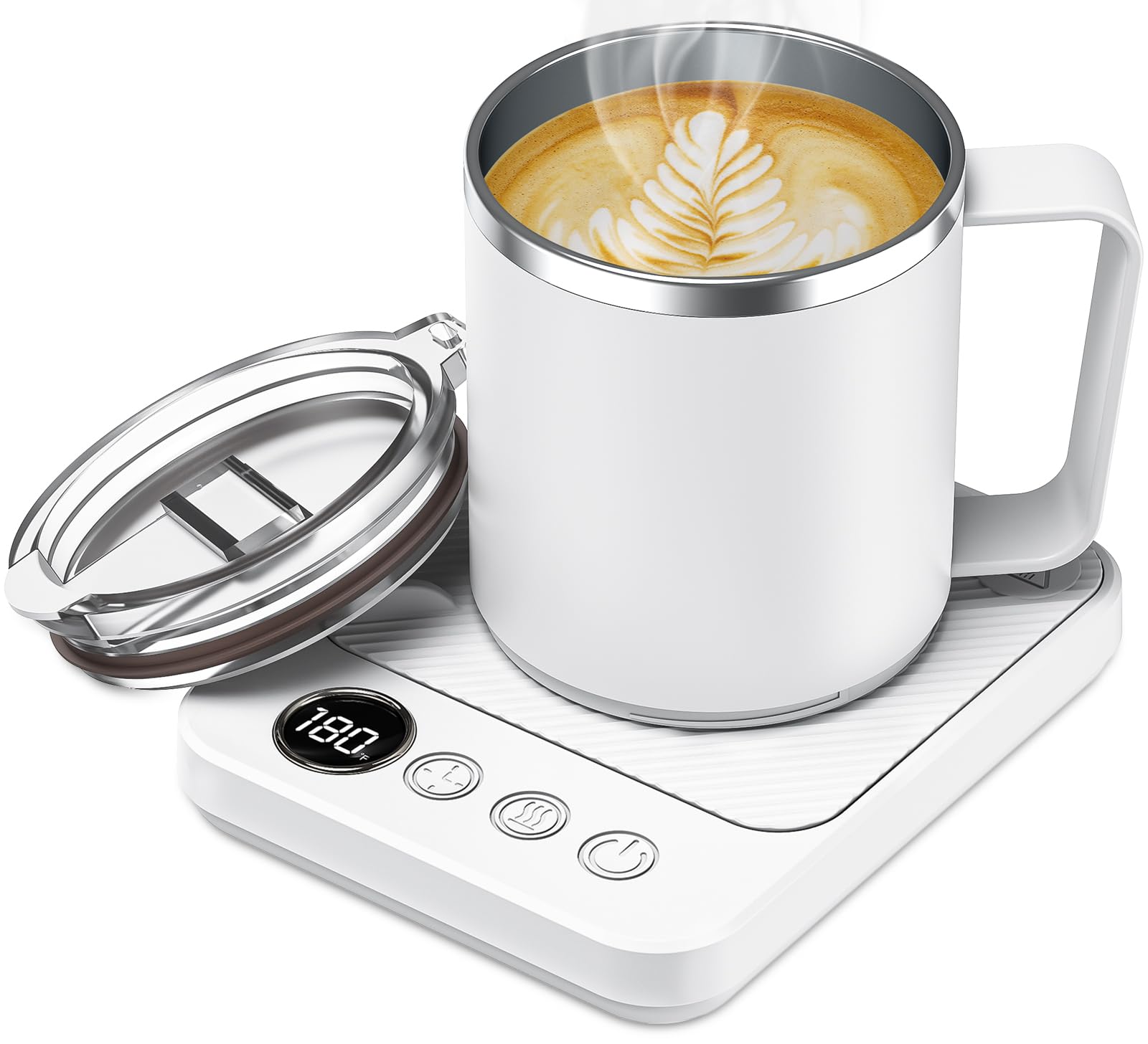 Coffee Mug Warmer & Mug Set for Desk, Electric 36W Coffee Cup Warmer with Auto Shut Off/Timer. Smart Cup Mug Heater with 16oz Cu