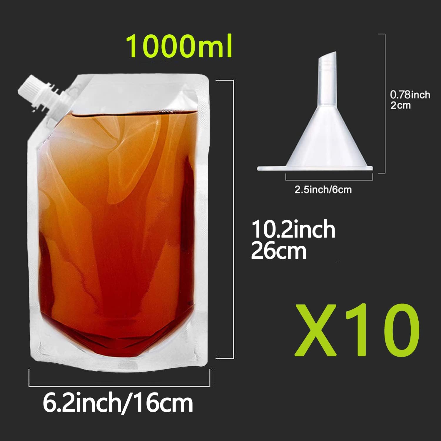 Concealable And Reusable Cruise Sneak Plastic Flask Kit,Juice Travel Plastic Bags Drink Bags For Travel Outdoor Sports, Concerts
