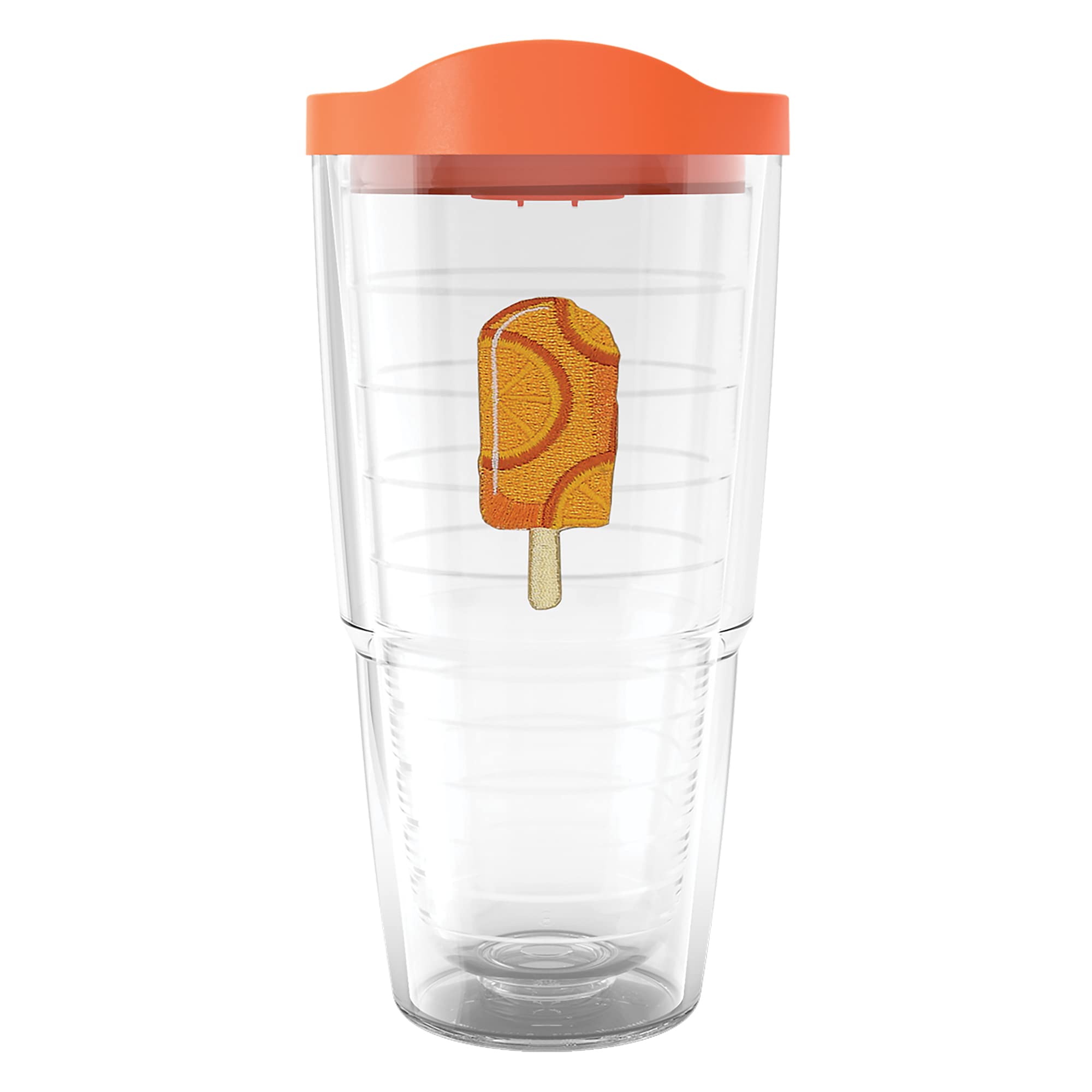 Tervis Ice Popsicle Collection Made In Usa Double Walled Insulated Tumbler Travel Cup Keeps Drinks Cold & Hot, 24Oz, Orange Pop