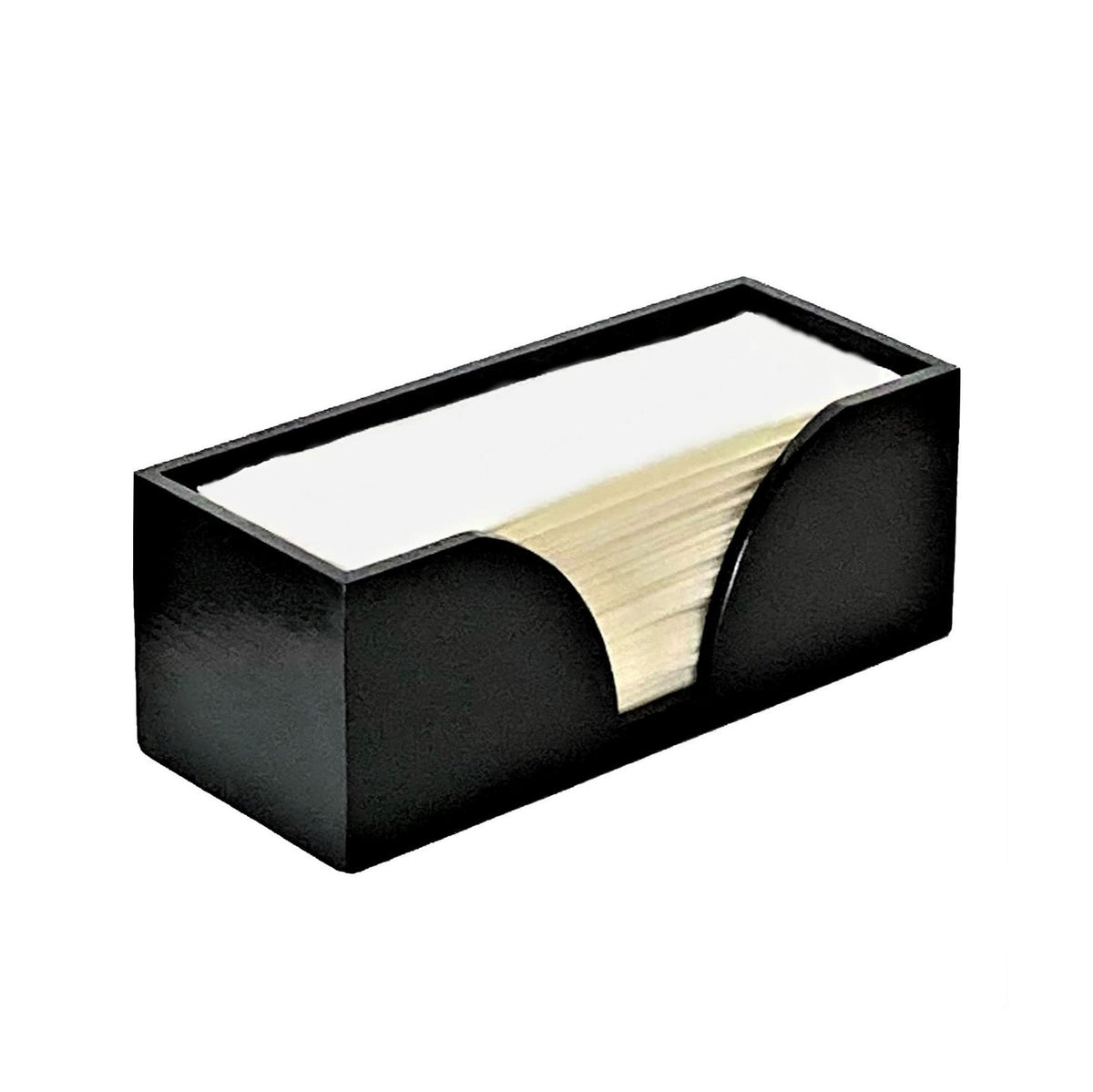 Countertop Multifold Paper Towel Dispenser - Black Bamboo Wood Folded Paper Towel Holder - For Multifold, Trifold & Z Fold Hand