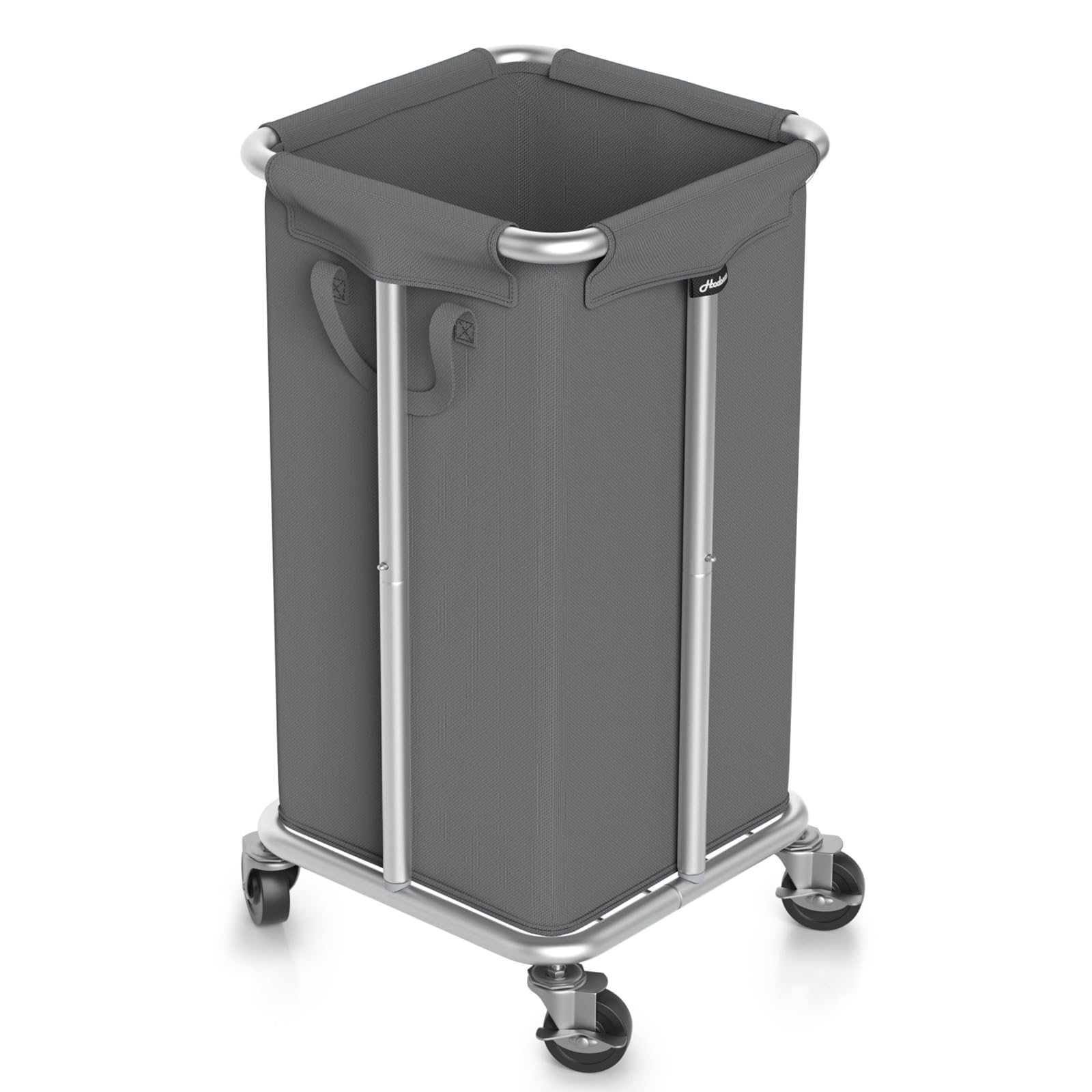 Hodonas 115L Laundry Basket With Wheels, 30 Gal. Rolling Laundry Hamper, Removable And Machine Washable Liner, Steel Frame, Tall