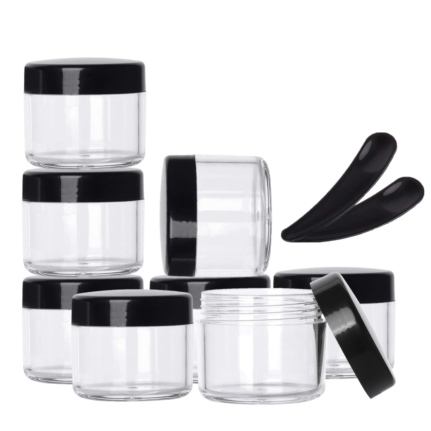 100 Pieces Cream Jars With Lids And Makeup Spoon 20 Grams Empty Jars Cosmetic Containers Lip Scrub Containers Sample Containers