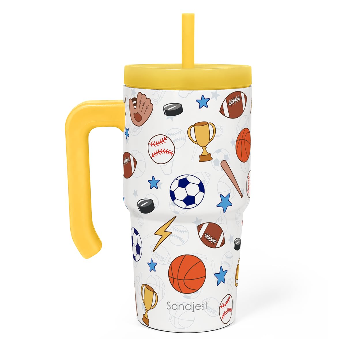 SANDJEST Sport Insulated Tumbler 20oz, Gifts Idea for Back to School Birthday Christmas