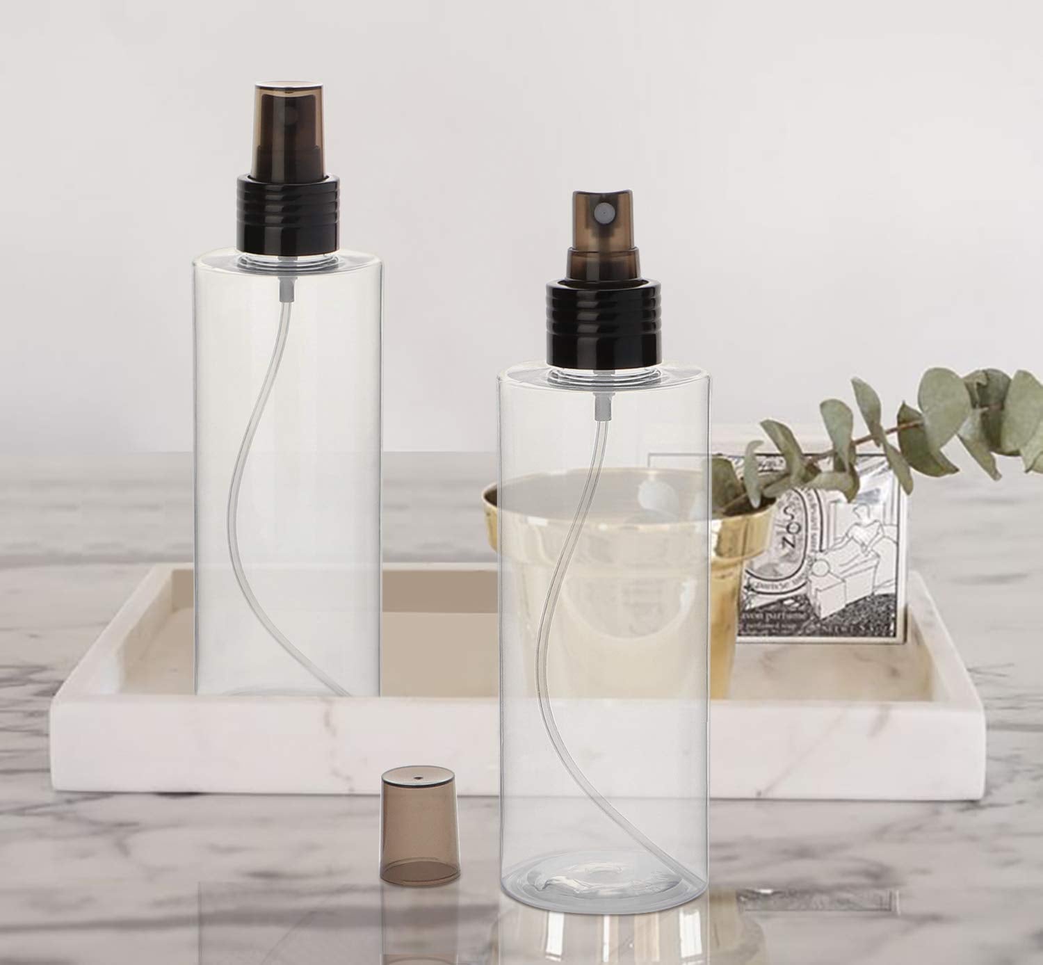 Yebeauty Empty Spray Bottles For Essential Oils, 8Oz Refillable Clear Plastic Misting Spray Bottles Atomizer Fine Mister Spray B